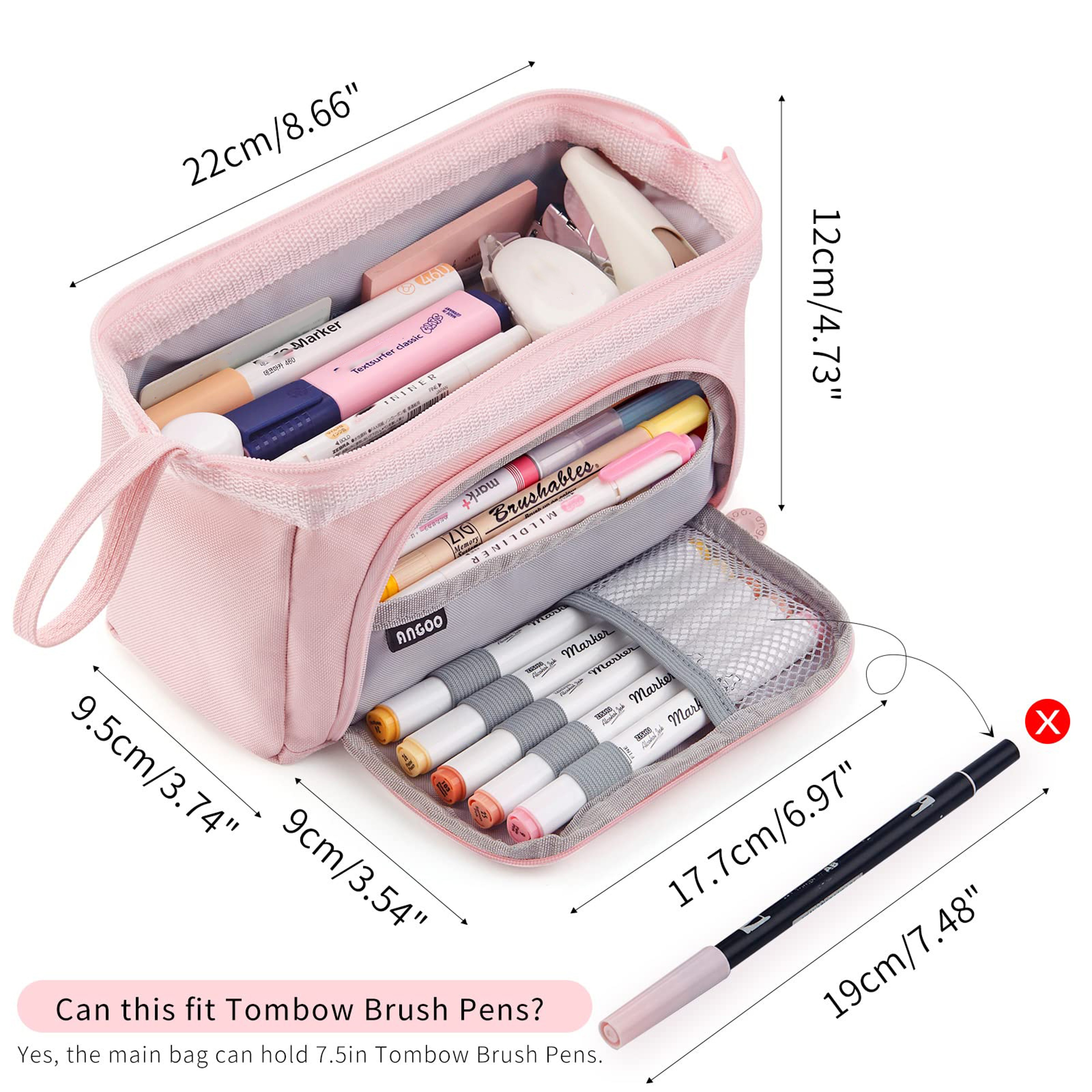 Large Capacity Pencil Case Organizer With Multiple Compartments For Students And Office 1