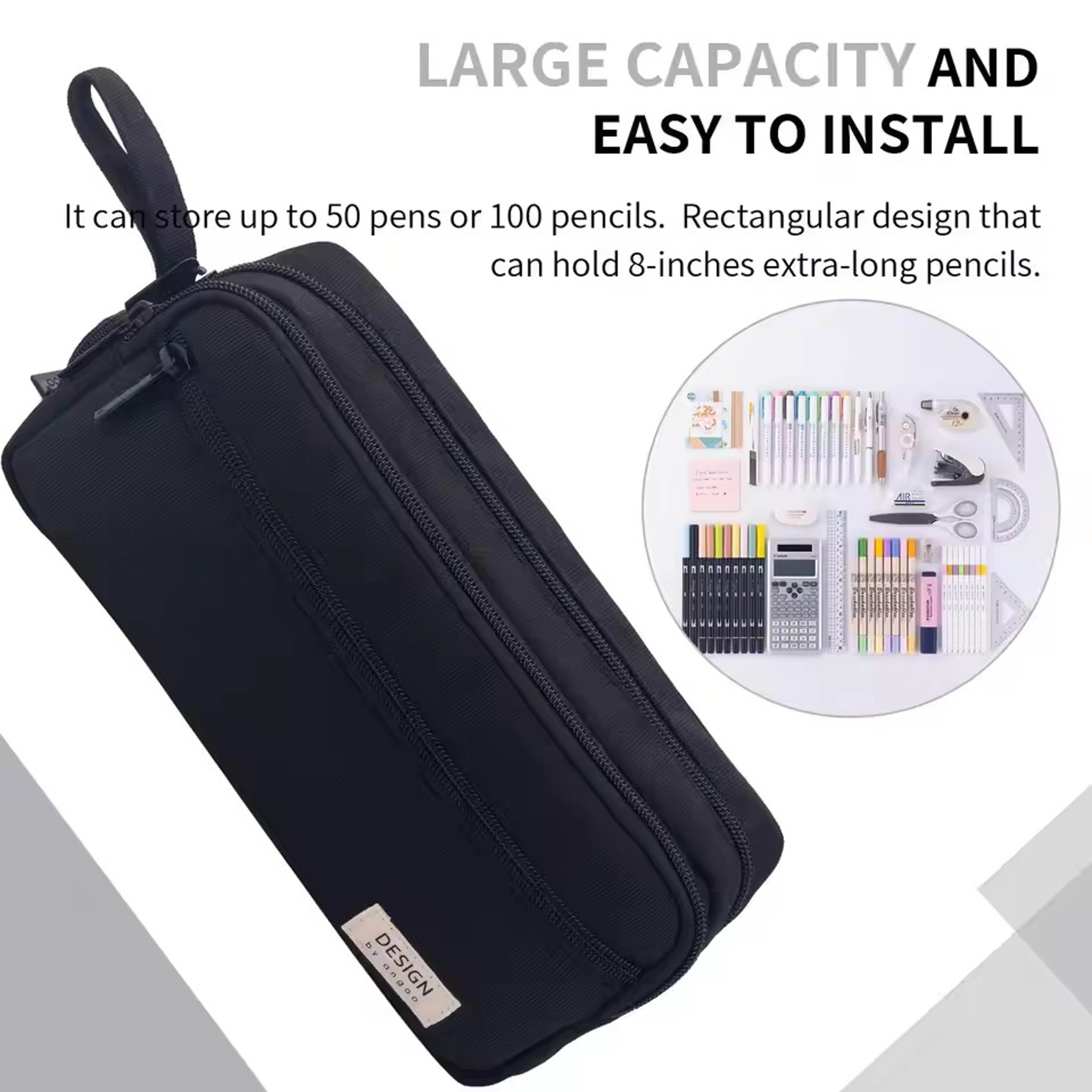 Large Capacity Layer Pencil Case For Students Multi Functional Stationery Organizer 2