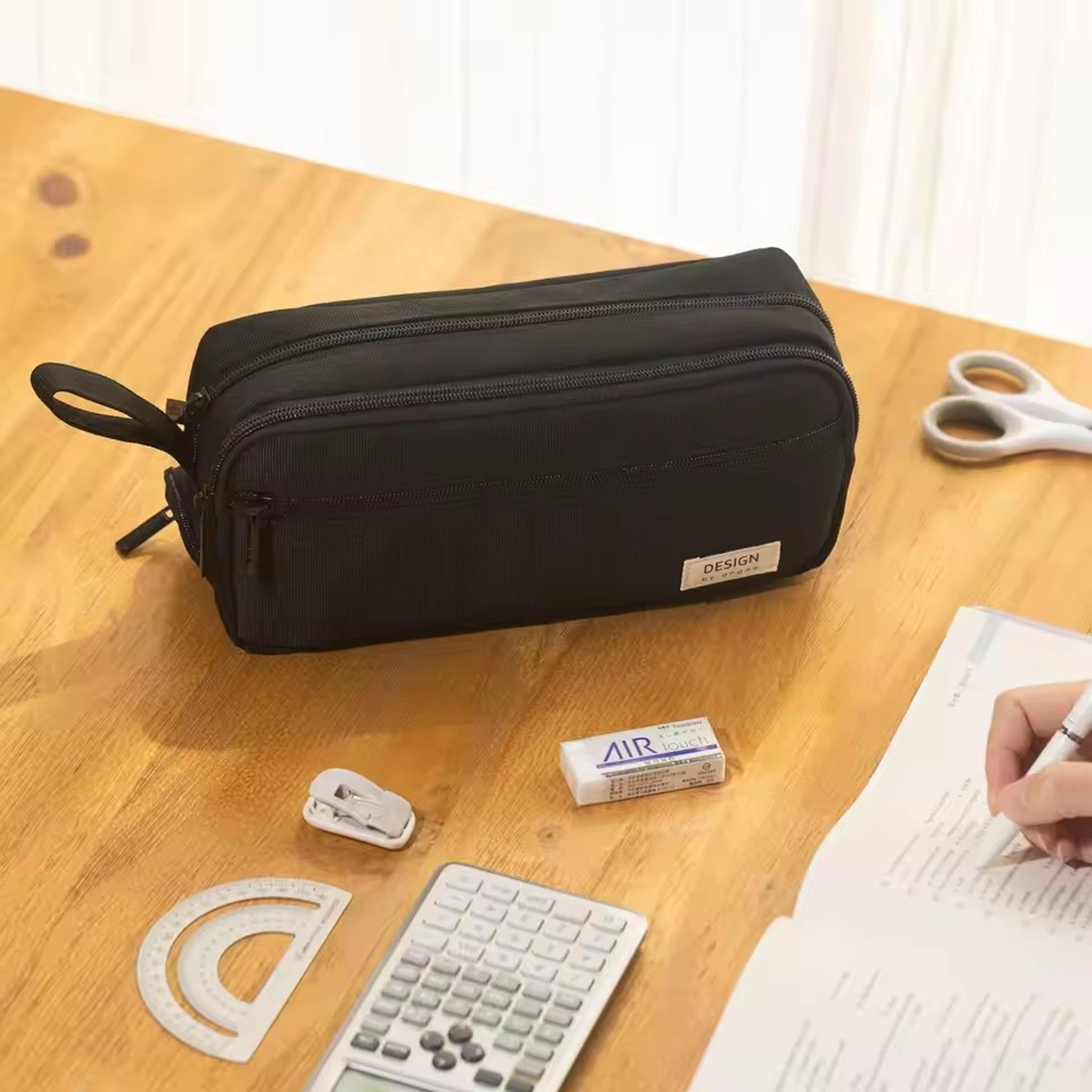 Large Capacity Layer Pencil Case For Students Multi Functional Stationery Organizer 3