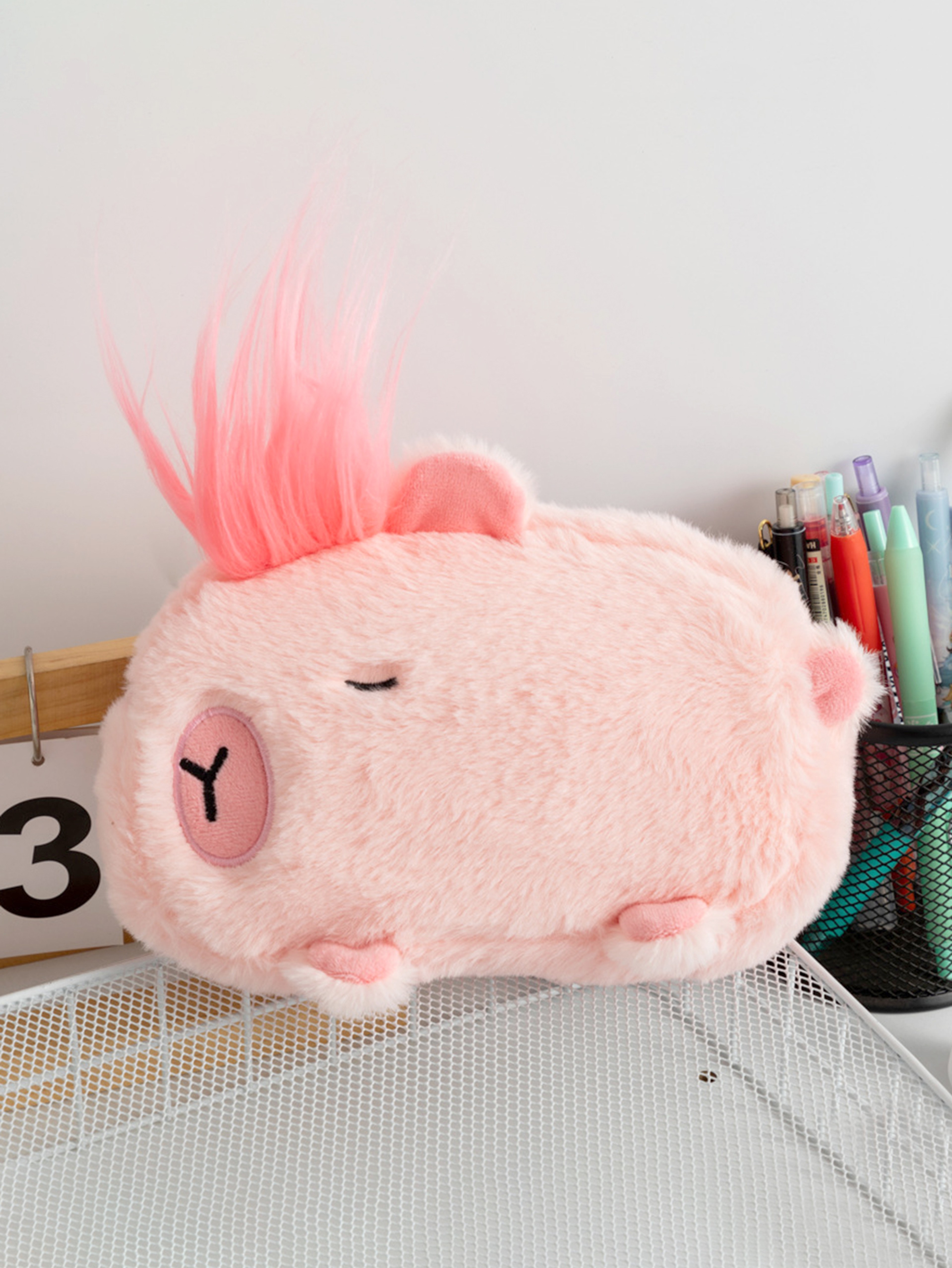 Animal Shaped Large Capacity Pencil Case Soft School Stationery Storage Bag 6