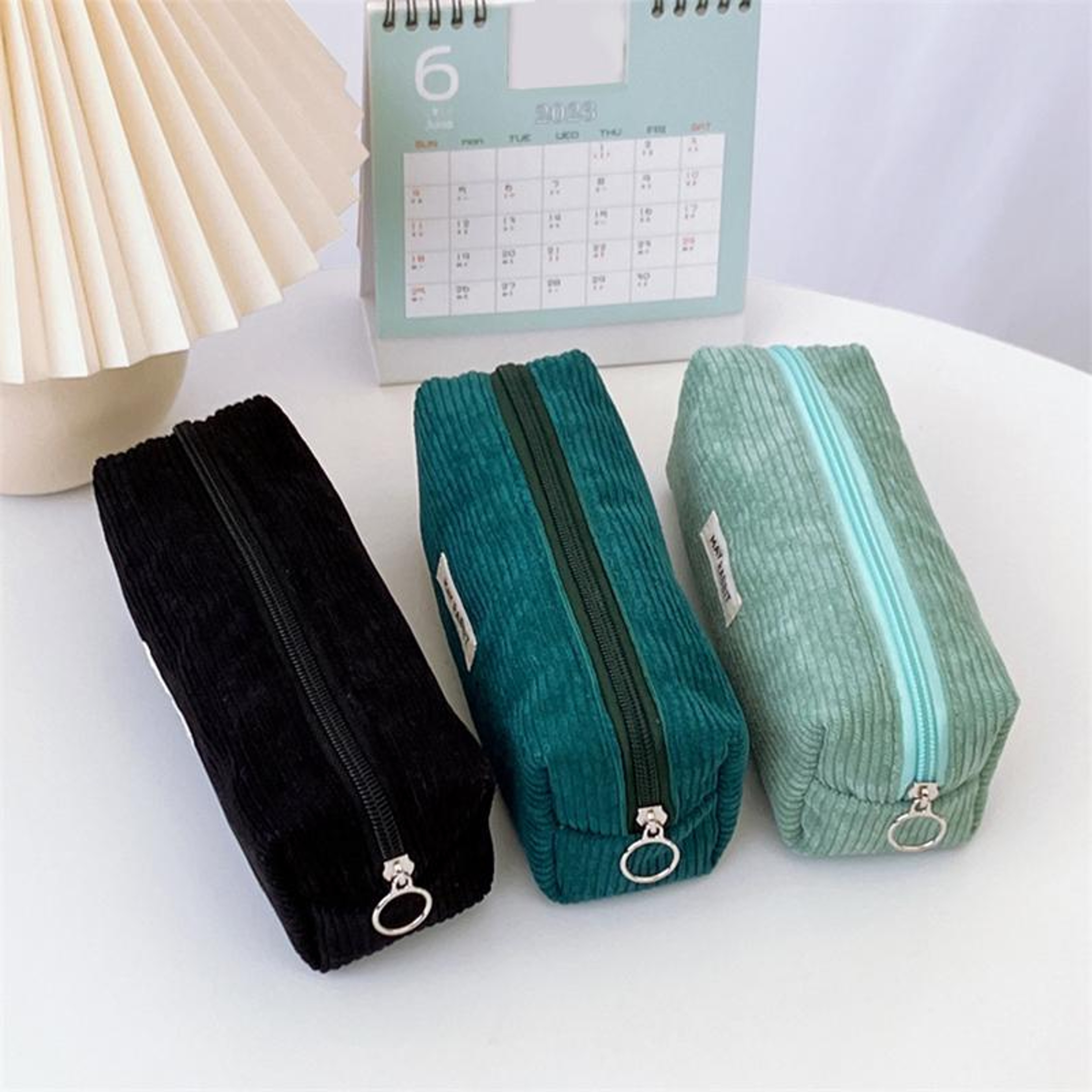 Large Capacity Canvas Pencil Bag Multifunctional Cute Pencil Case Organizer 1