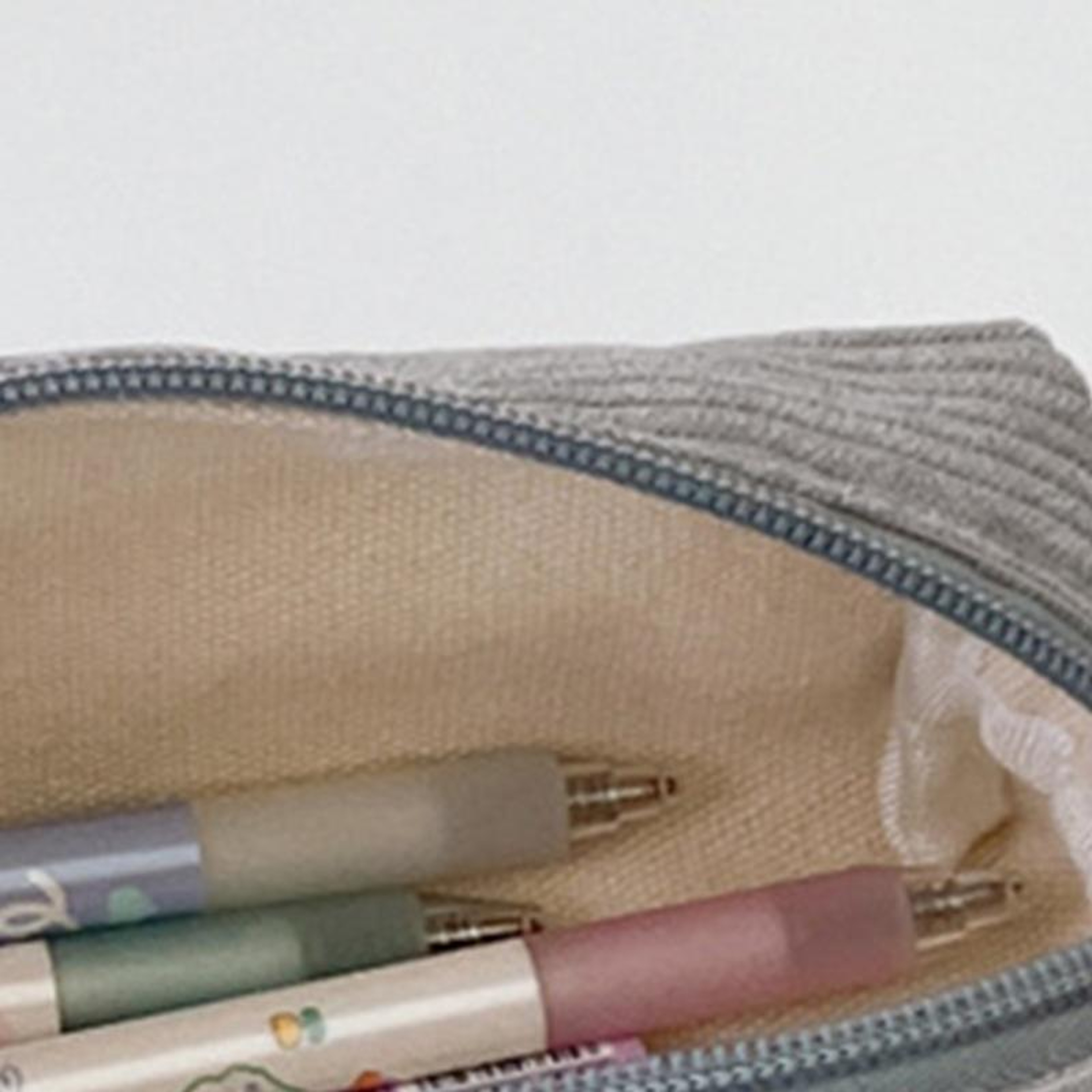 Large Capacity Canvas Pencil Bag Multifunctional Cute Pencil Case Organizer 5