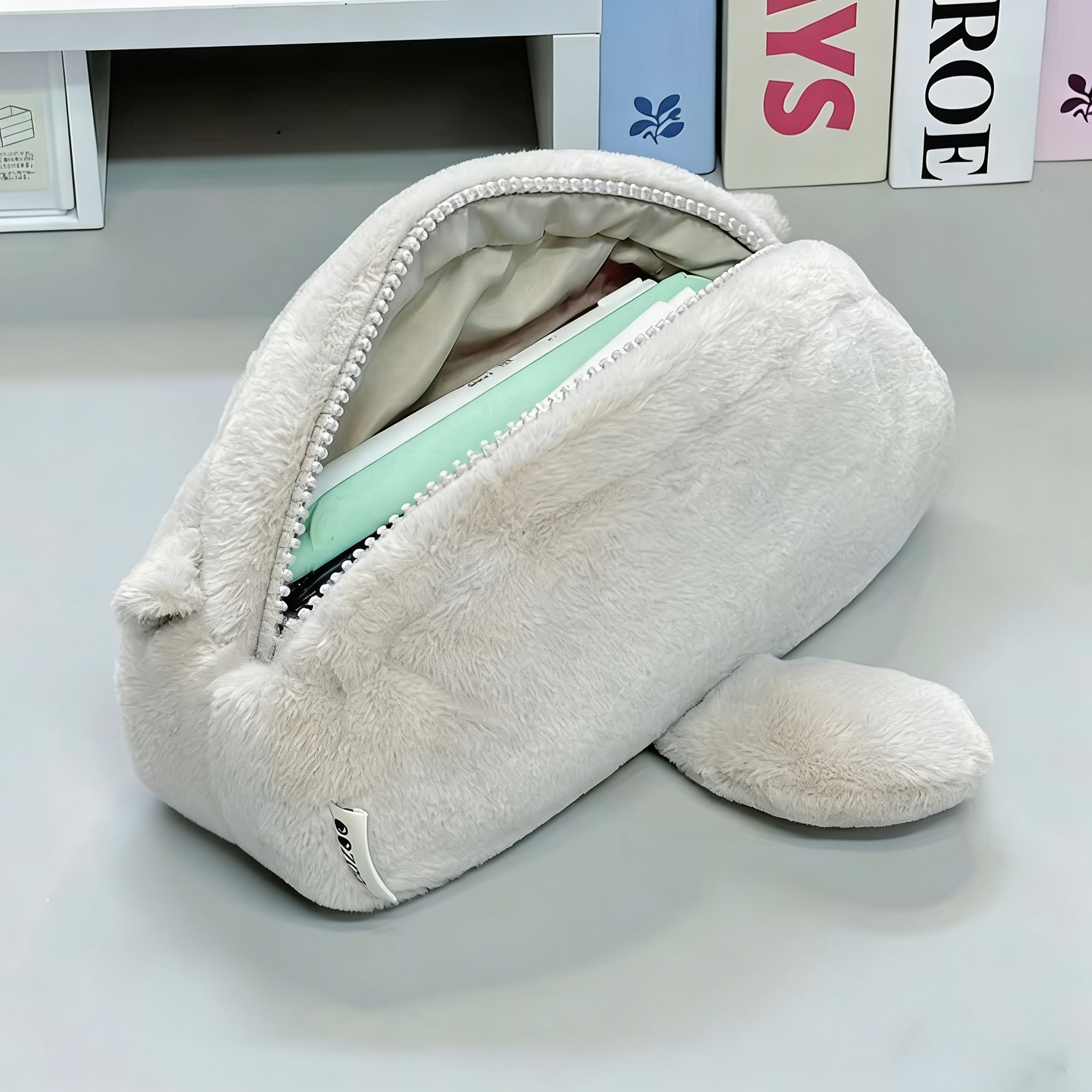 Little Otter Penguin Plush Pen Bag Large Capacity Pencil Case For School And Travel 5