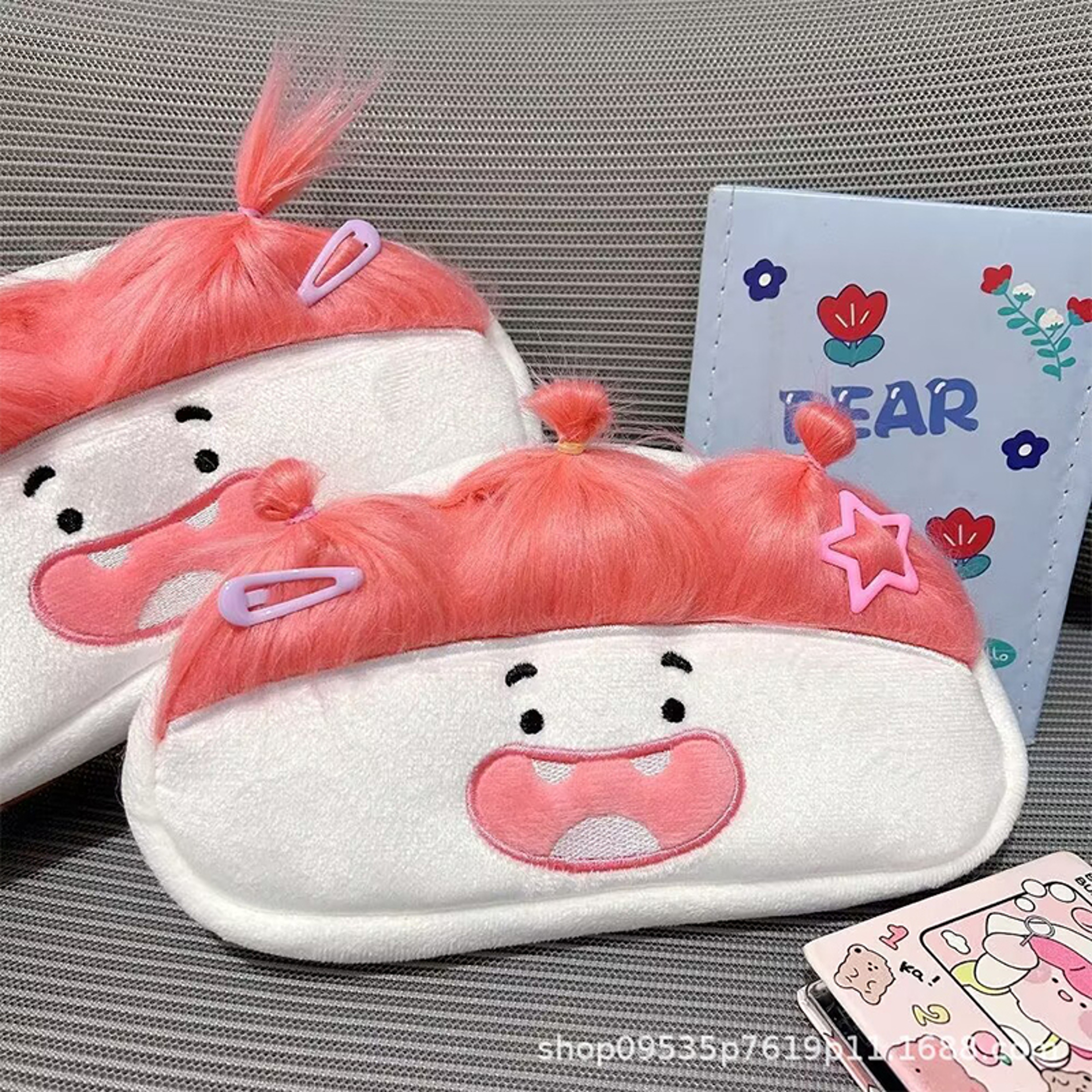 Cute Plush Pencil Bag Big Capacity Cartoon Storage Case for School Supplies – view 6