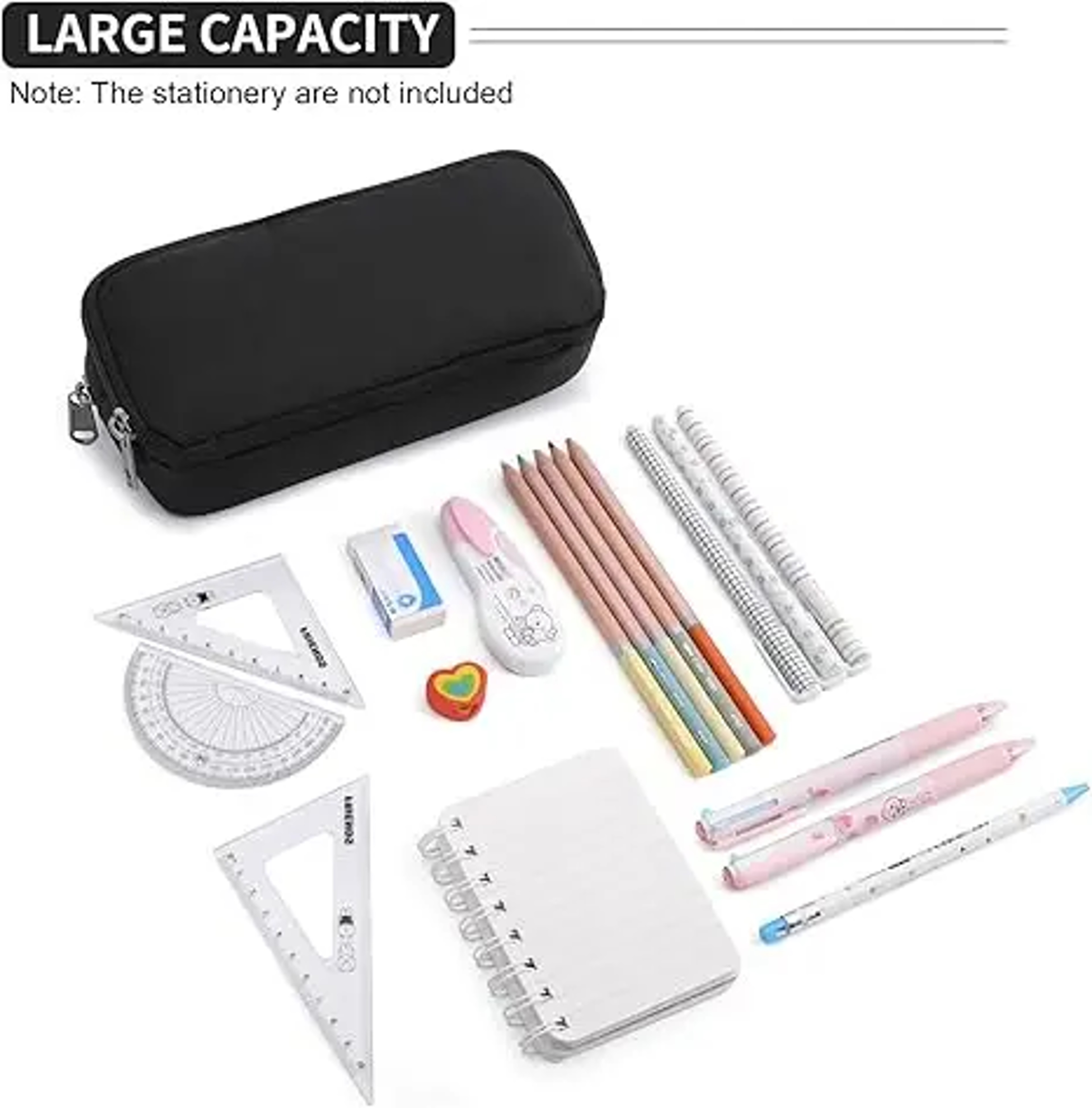 Large Capacity Pencil Case Multifunctional Pencil Pouch School Office Stationery Organizer 1