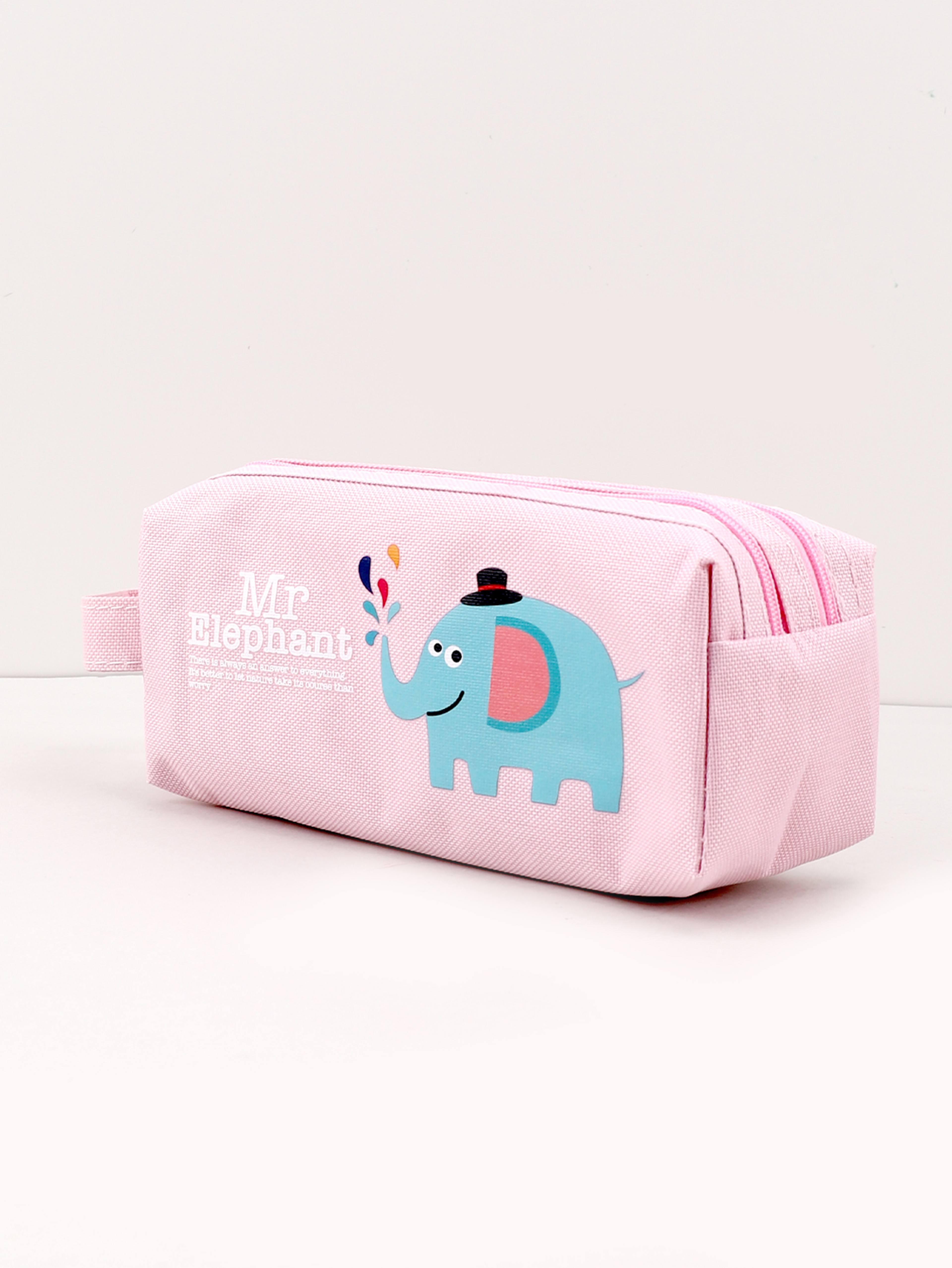 Animal Double Layer Large Capacity Pencil Case Cute School Pencil Pouch Organizer 4