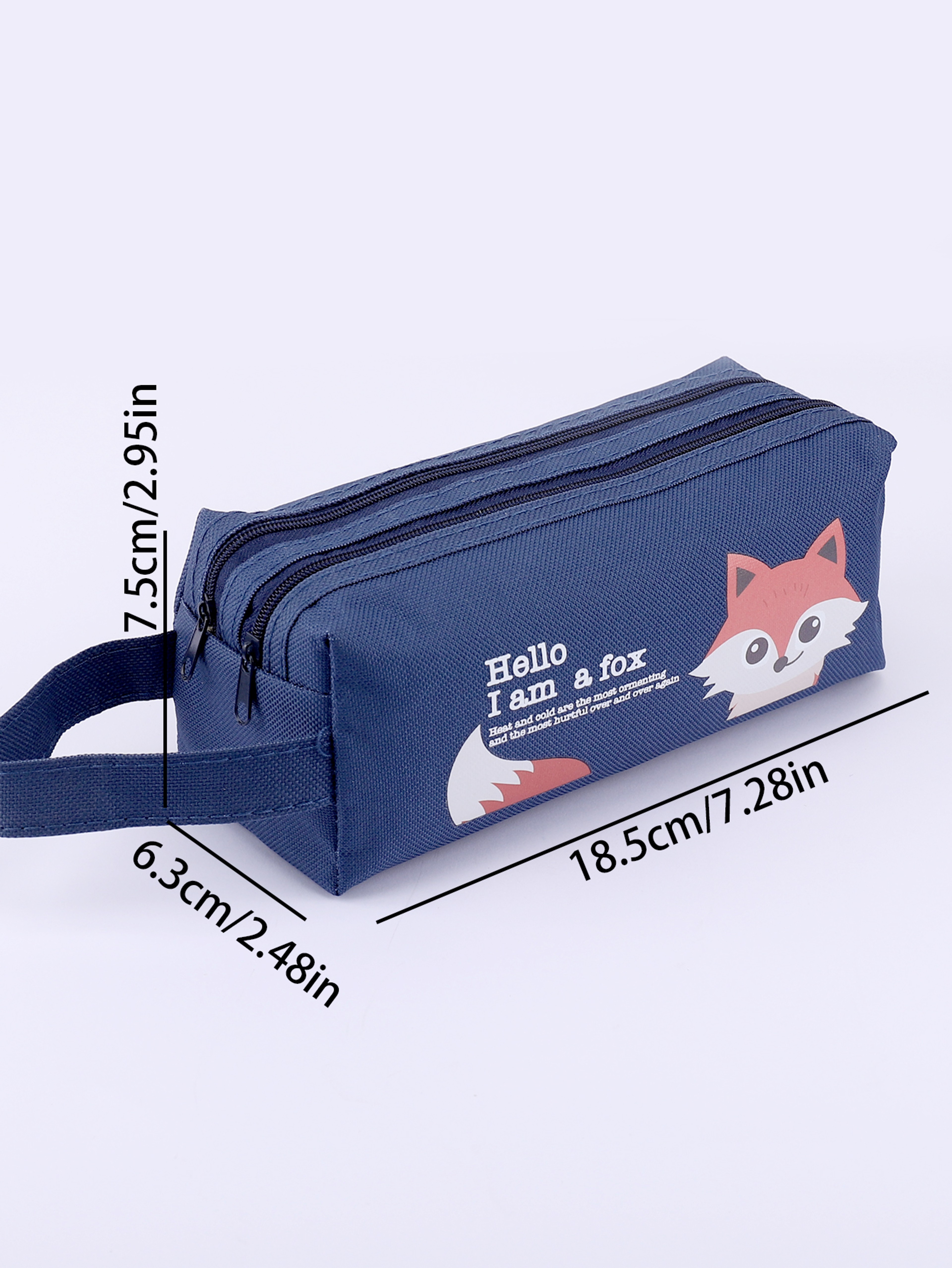 Animal Double Layer Large Capacity Pencil Case Cute School Pencil Pouch Organizer 5