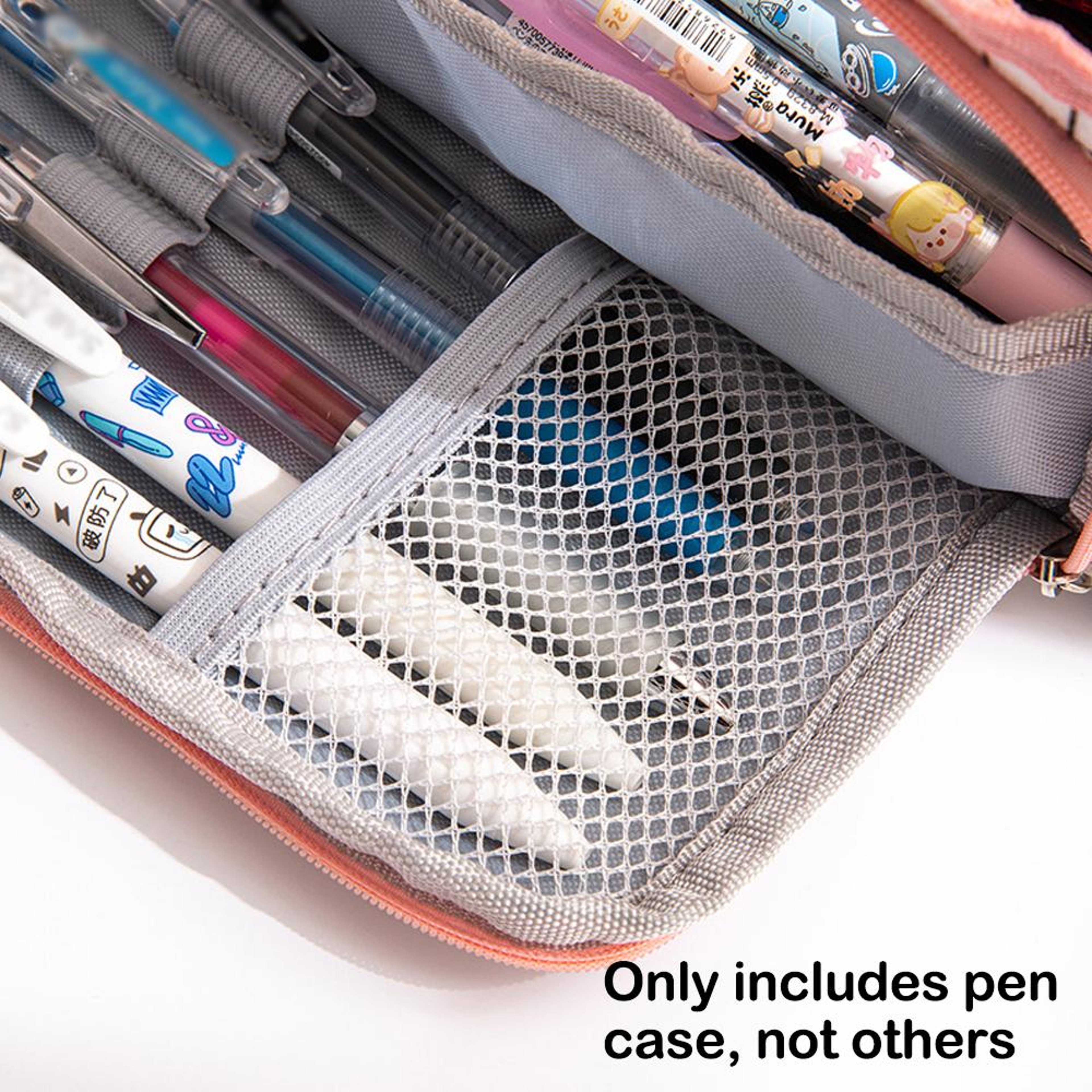 Canvas Triangle Pencil Pouch Large Capacity Stationery Organizer for Students and Office Use – view 5