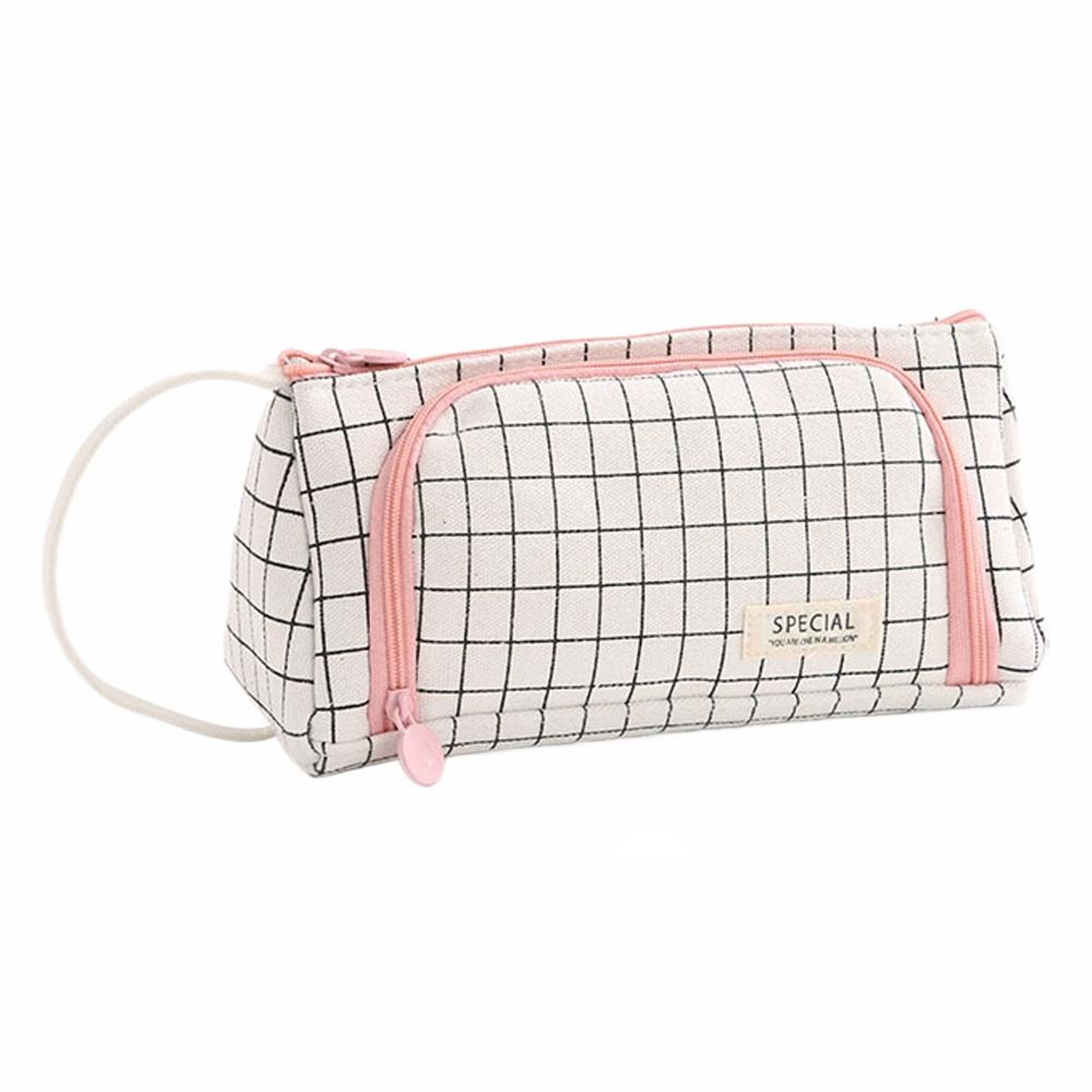 Canvas Triangle Pencil Pouch Large Capacity Stationery Organizer for Students and Office Use – view 7