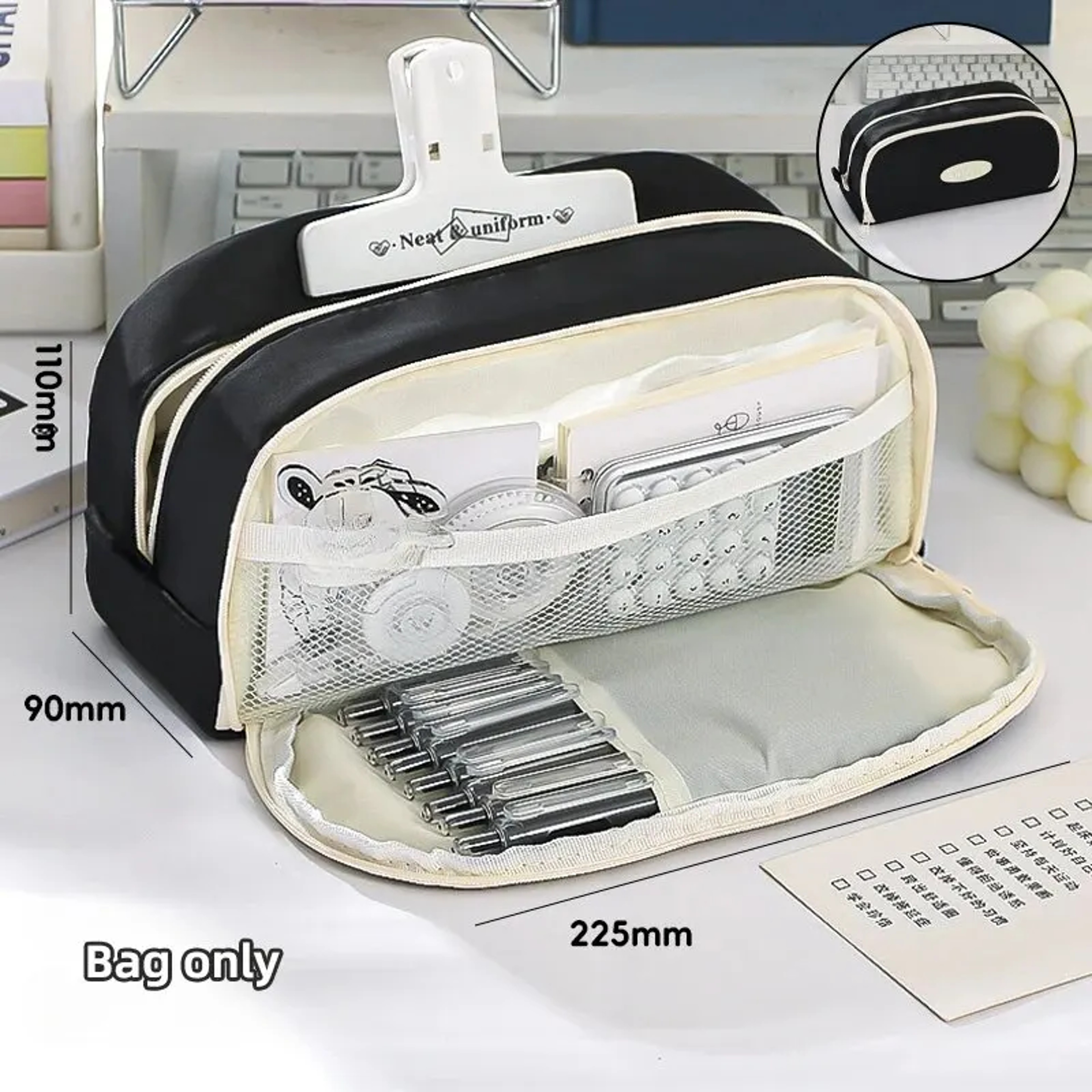 Large Capacity Pencil Case With Multiple Compartments For Organized School Stationery Storage 7