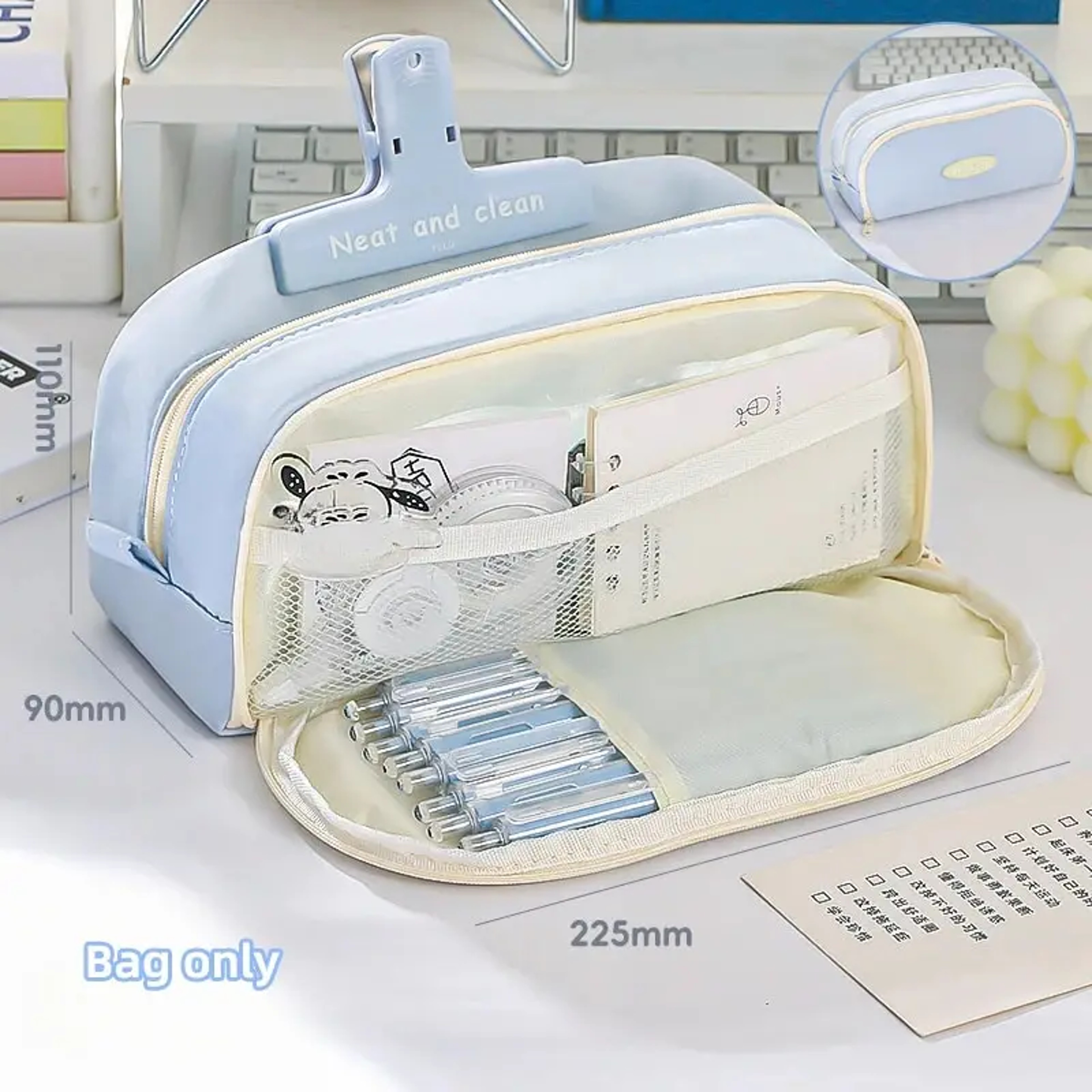 Large Capacity Pencil Case With Multiple Compartments For Organized School Stationery Storage 5