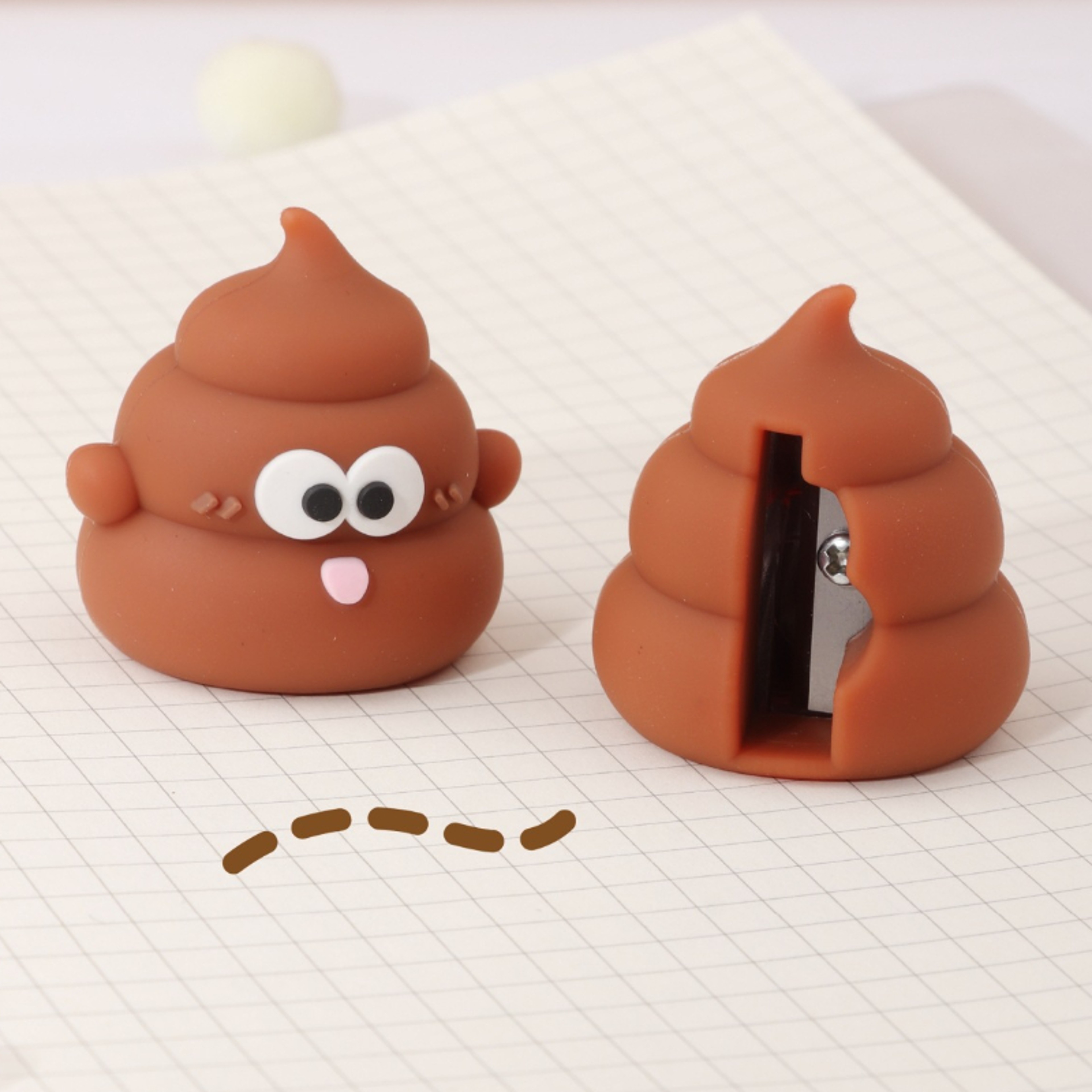 Cute Poop Pencil Sharpener For Kids Mini Creative School Supply Gift 0