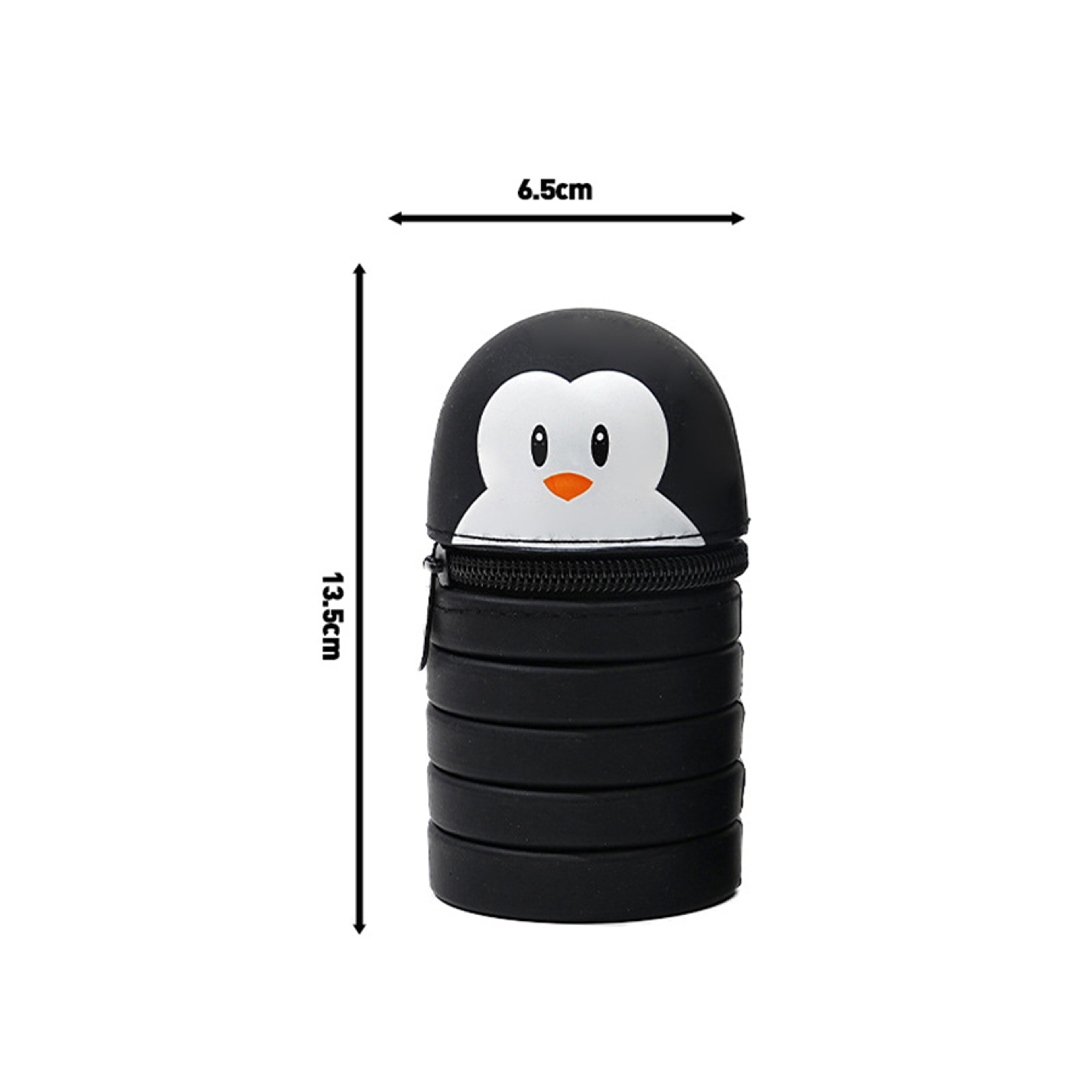 Cute Animal Foldable Silicone Pencil Case And Desk Organizer 8