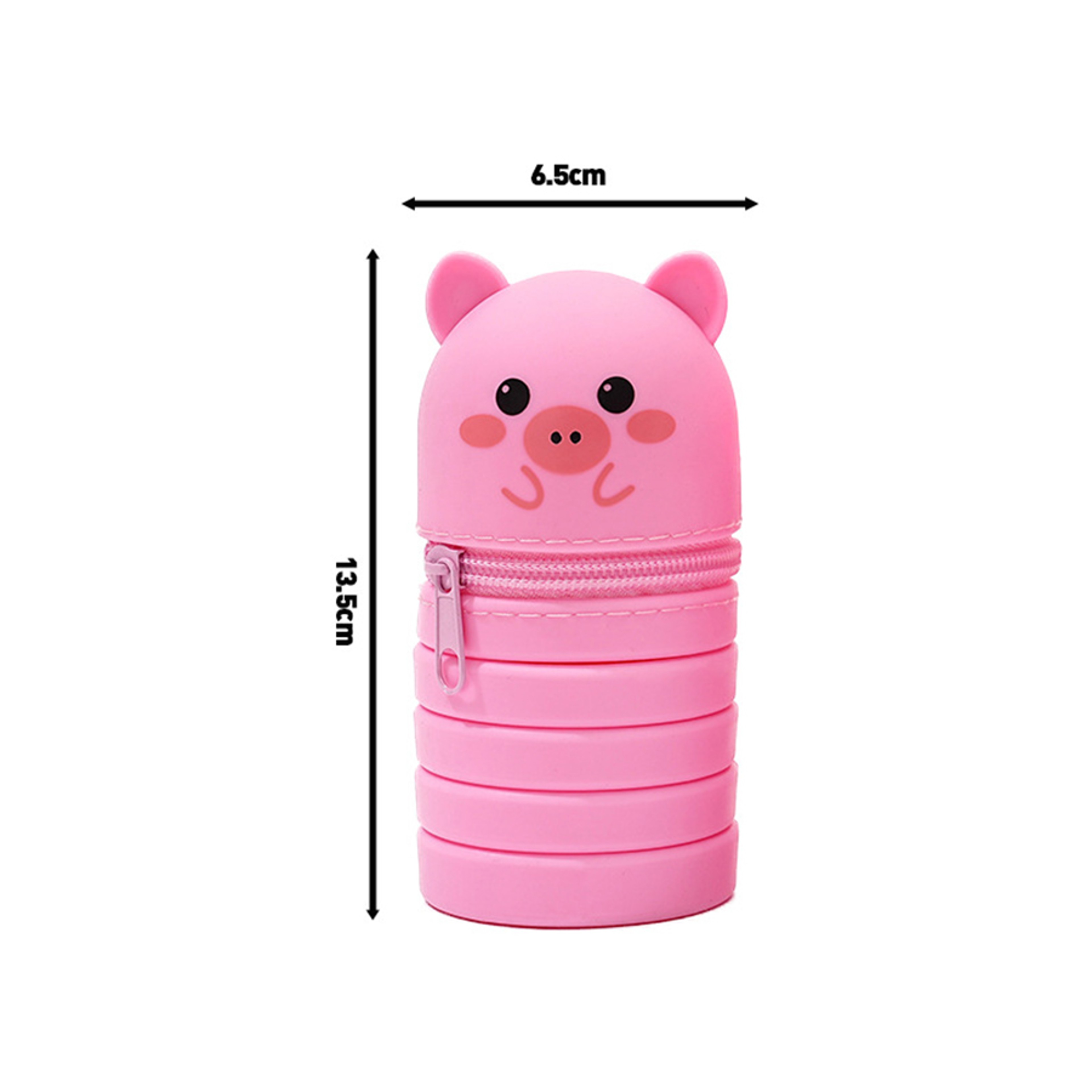 Cute Animal Foldable Silicone Pencil Case And Desk Organizer 7