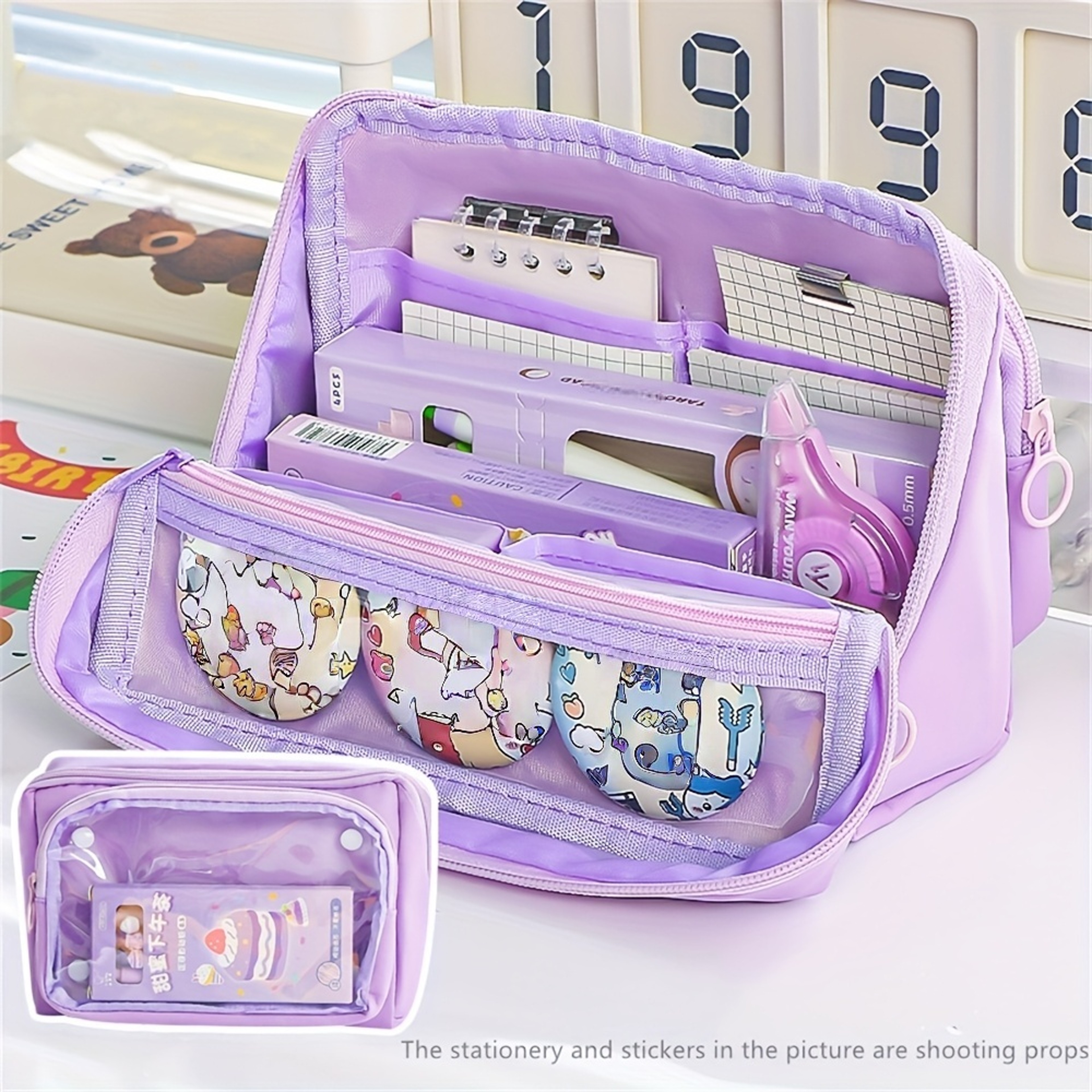 Nine Compartment Large Capacity Pencil Case Organizer 7
