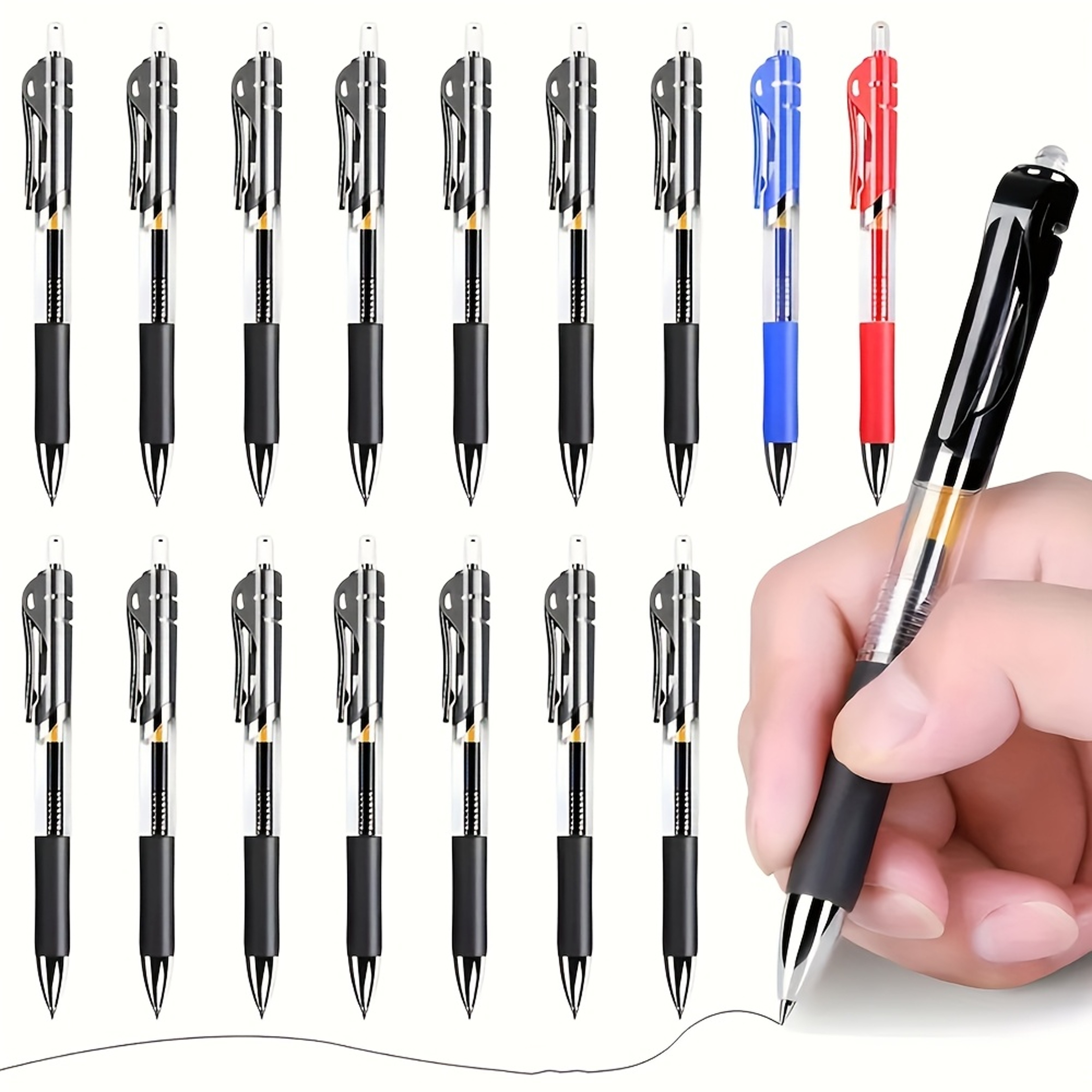 Ten Piece Retractable Gel Pens For Smooth Writing 1