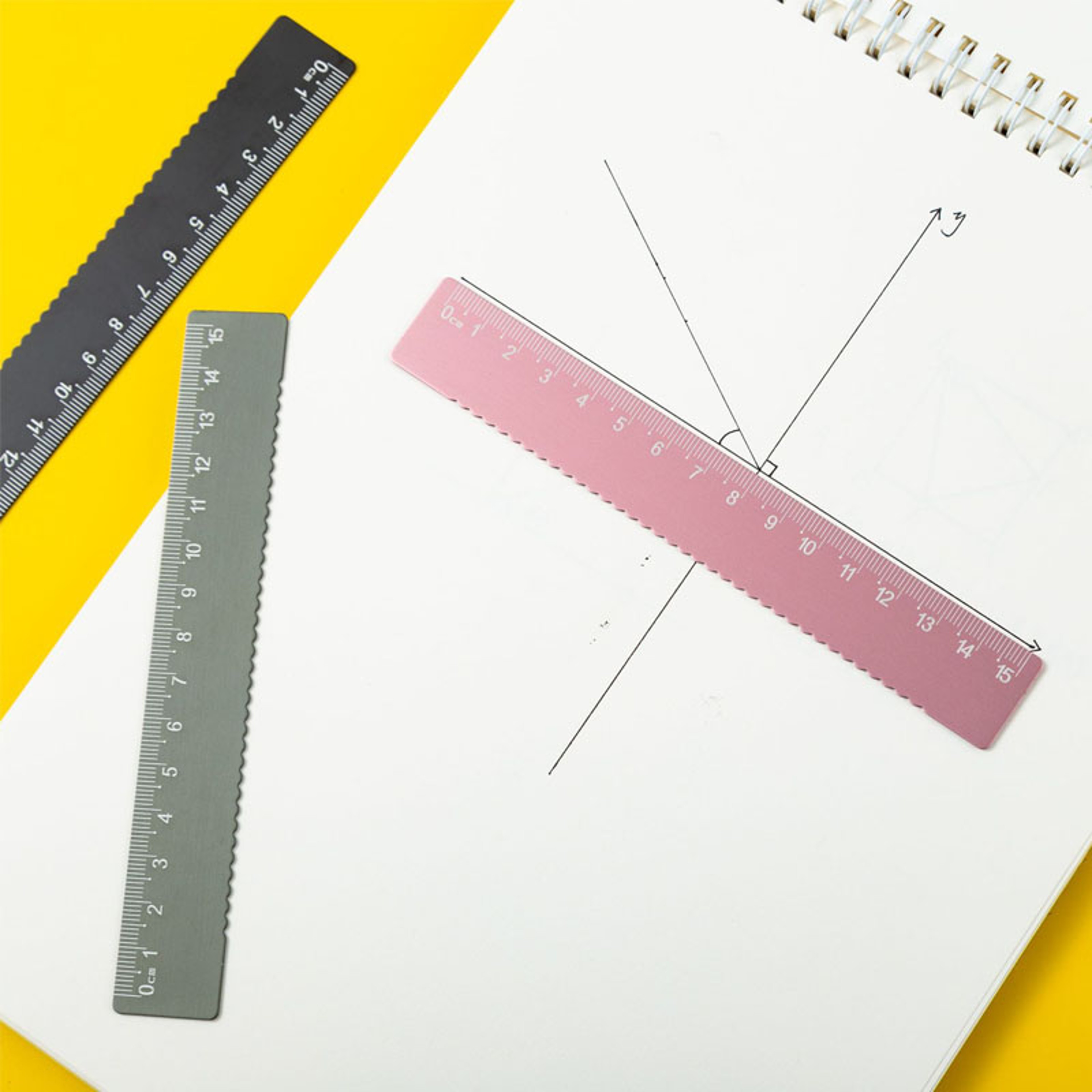 Wavy Edge Aluminum Ruler For Measuring And Creative Drawing 2