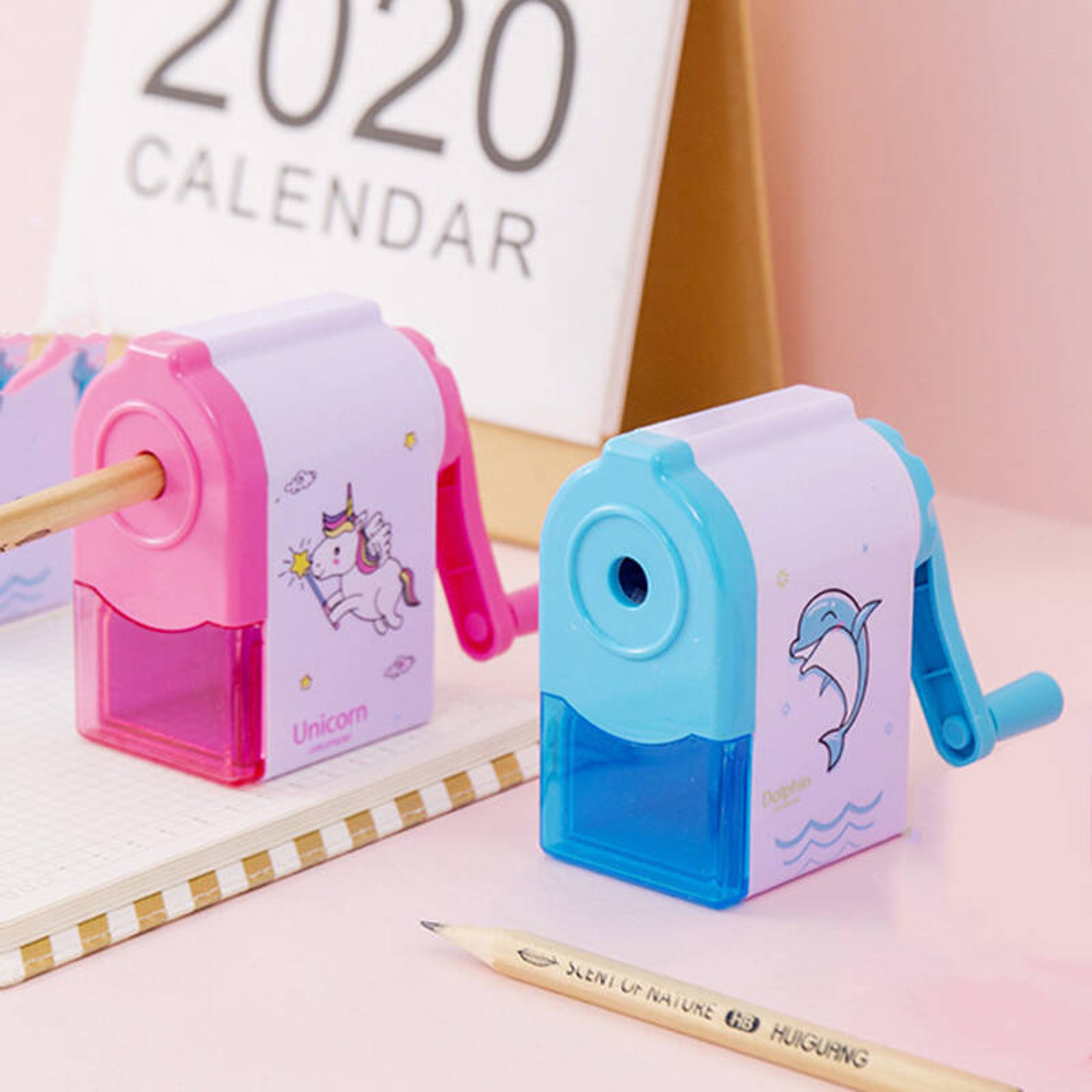 Cute Unicorn Dolphin Mechanical Pencil Sharpener Creative Stationery For School Office 4