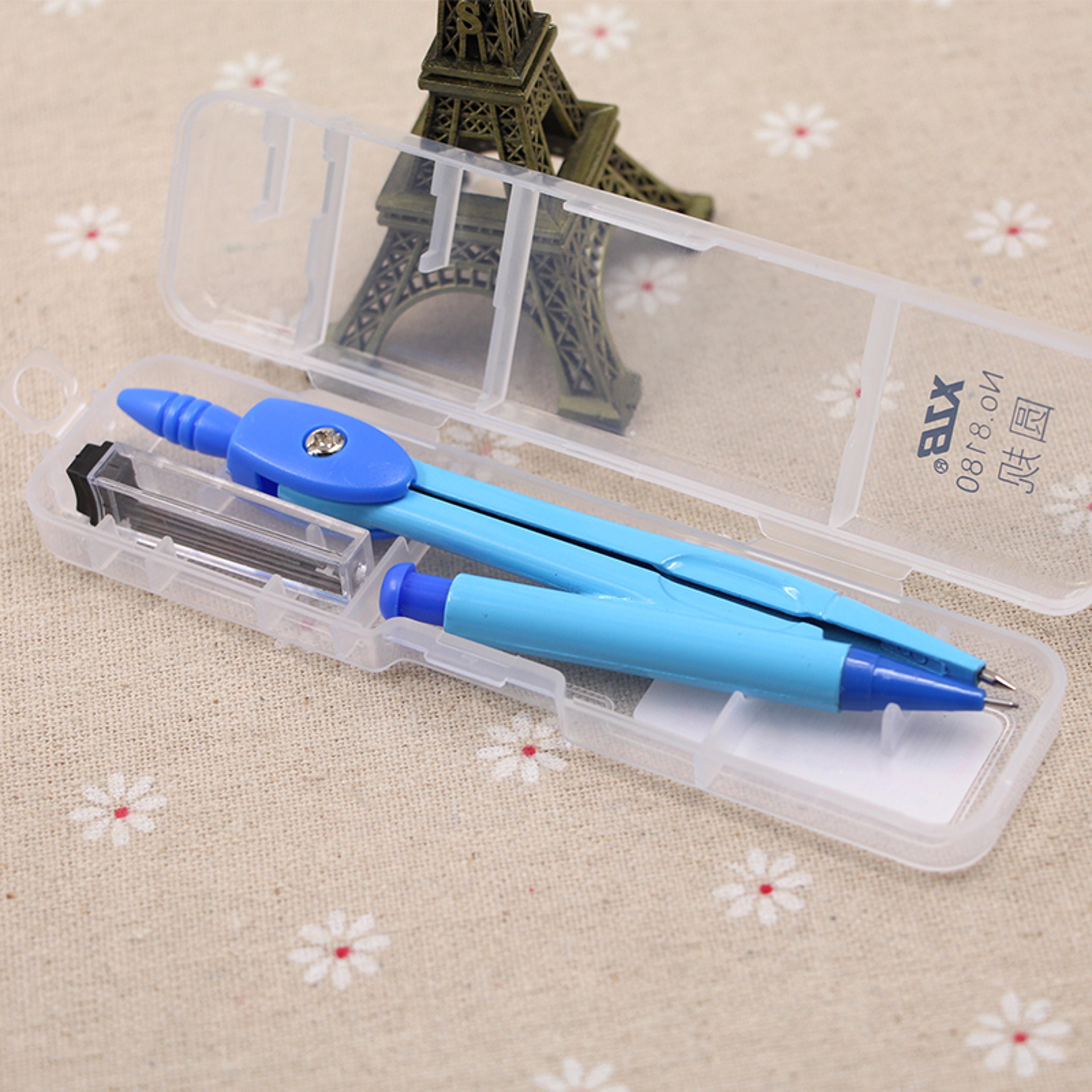 Precision Metal Compass for Students with Spare Pencil Lead Geometry Drawing Tool – view 5