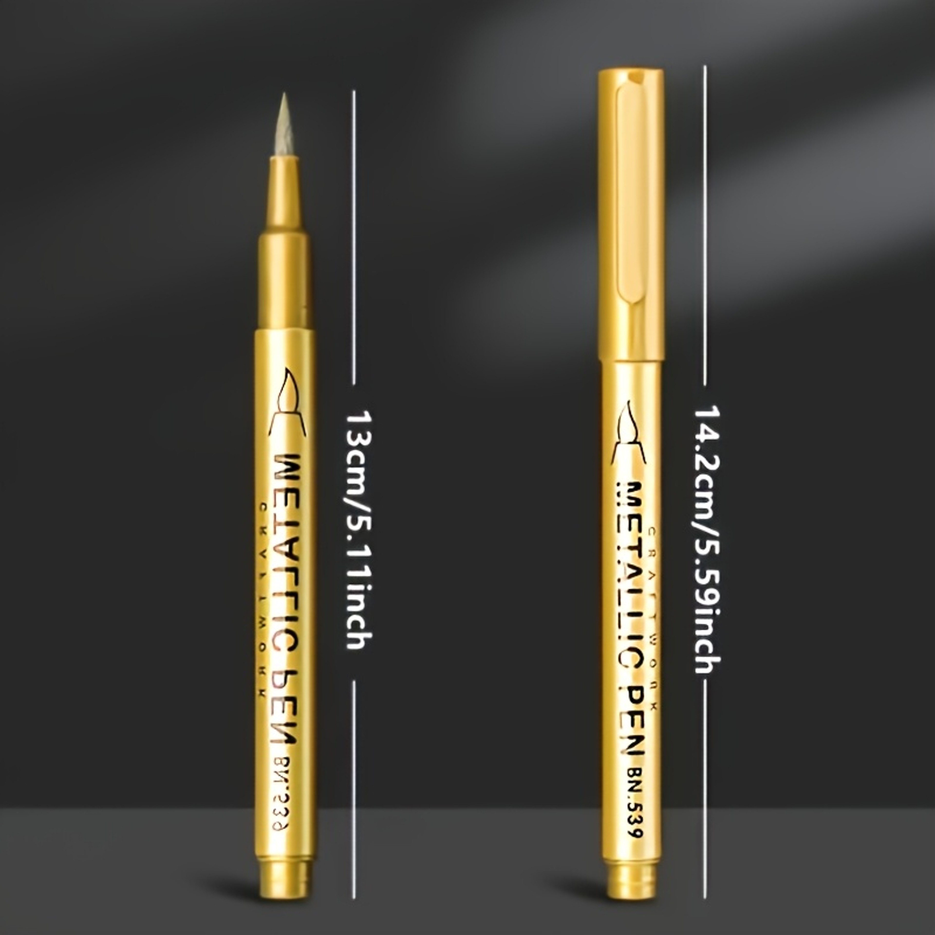 Golden Silver Waterproof Permanent Marker Pens Set for DIY Crafts Resin Art and Office Use – view 2