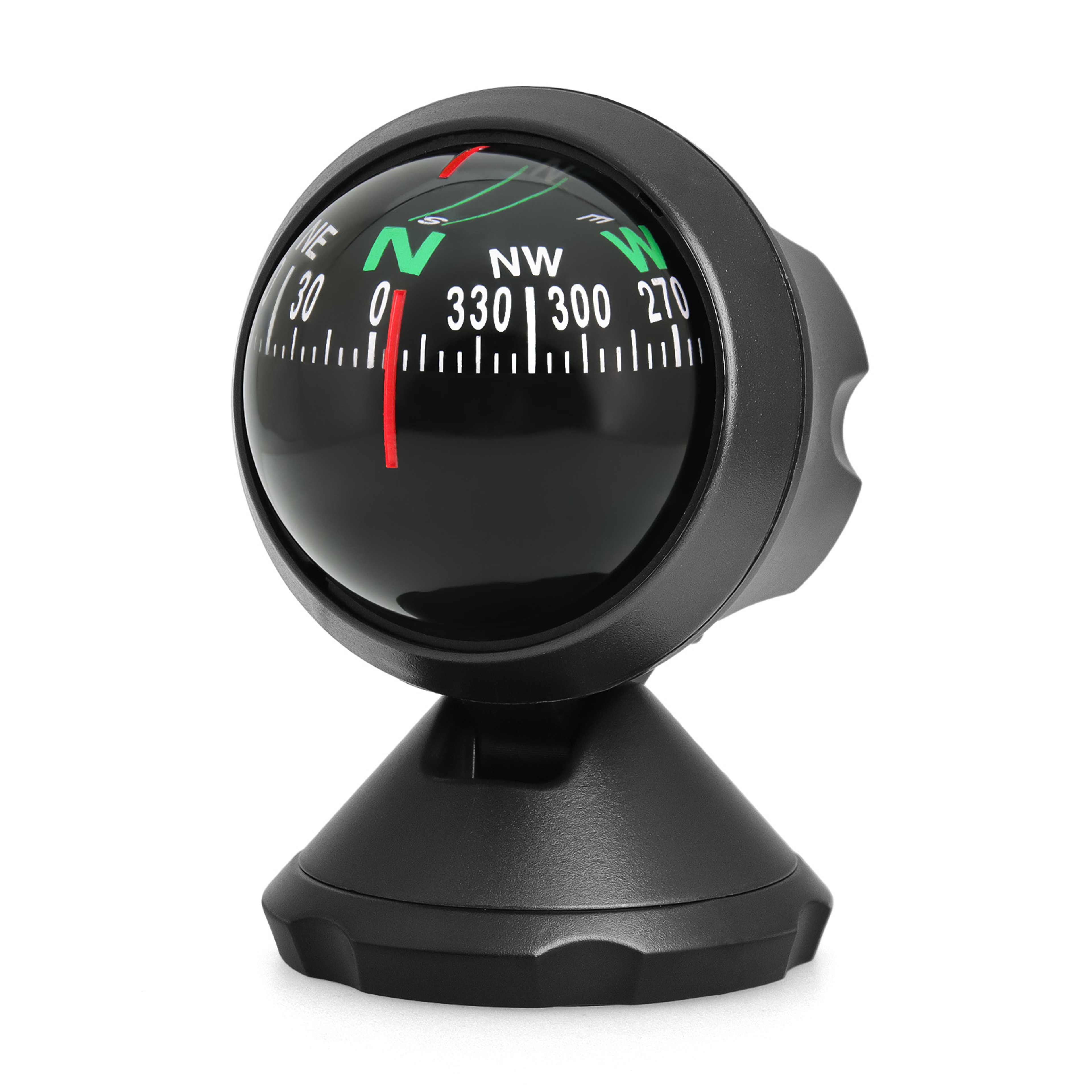 Precision Dash Mount Compass Adjustable Navigation Ball Compass for Car and Marine Boat – view 7