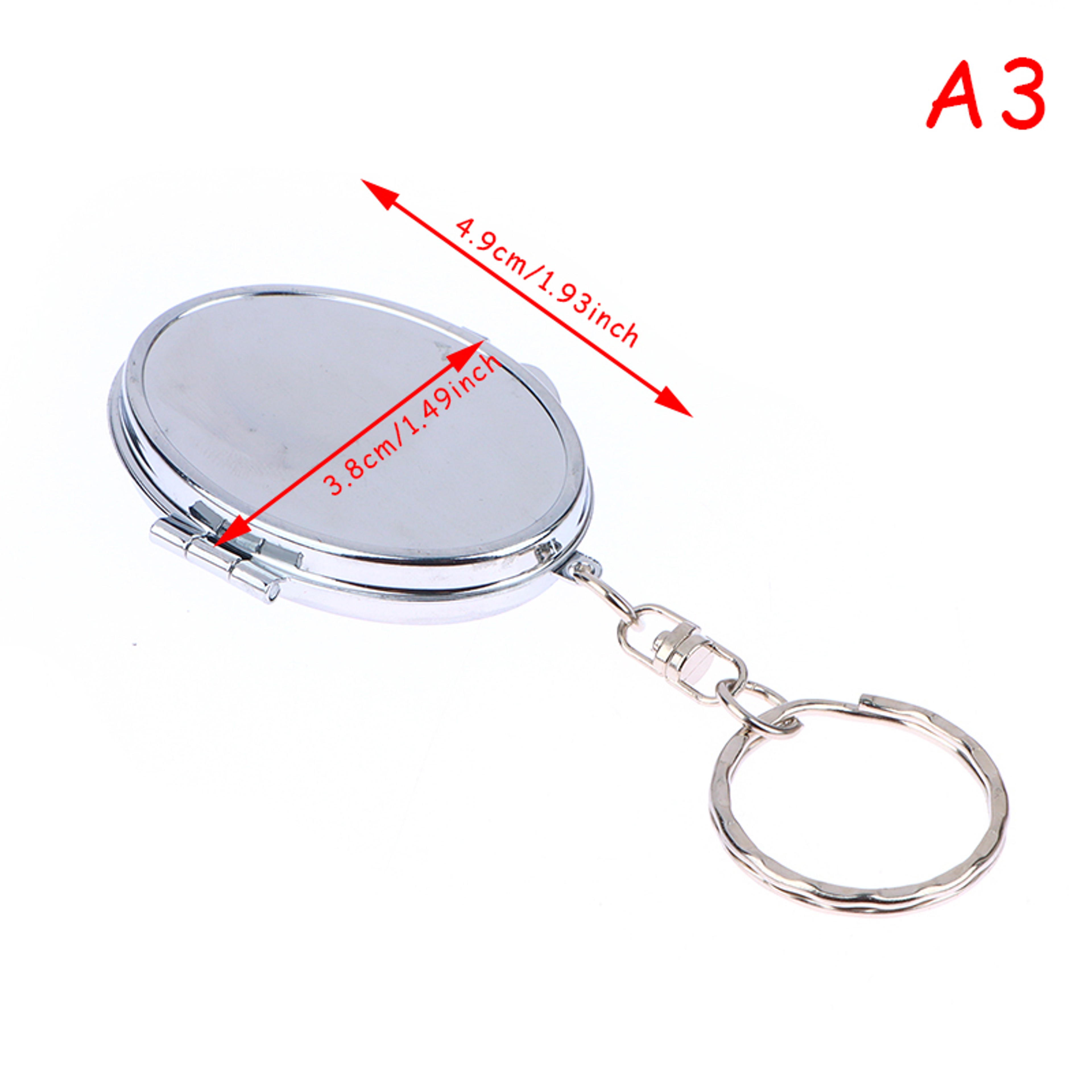 Double Sided Compact Mirror Keychain For Easy Touch Ups 7