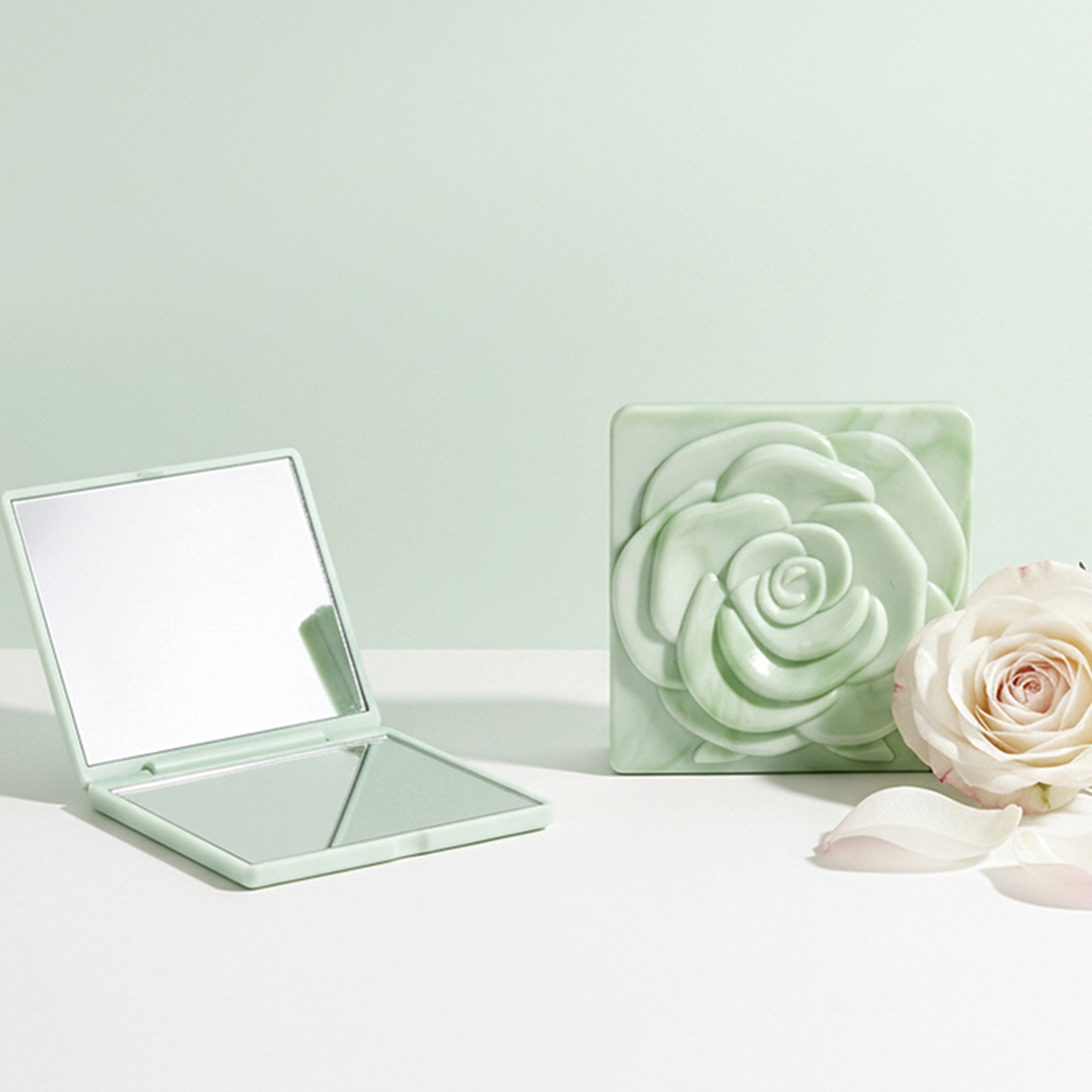 Retro Rose Double Sided Compact Pocket Makeup Mirror 8