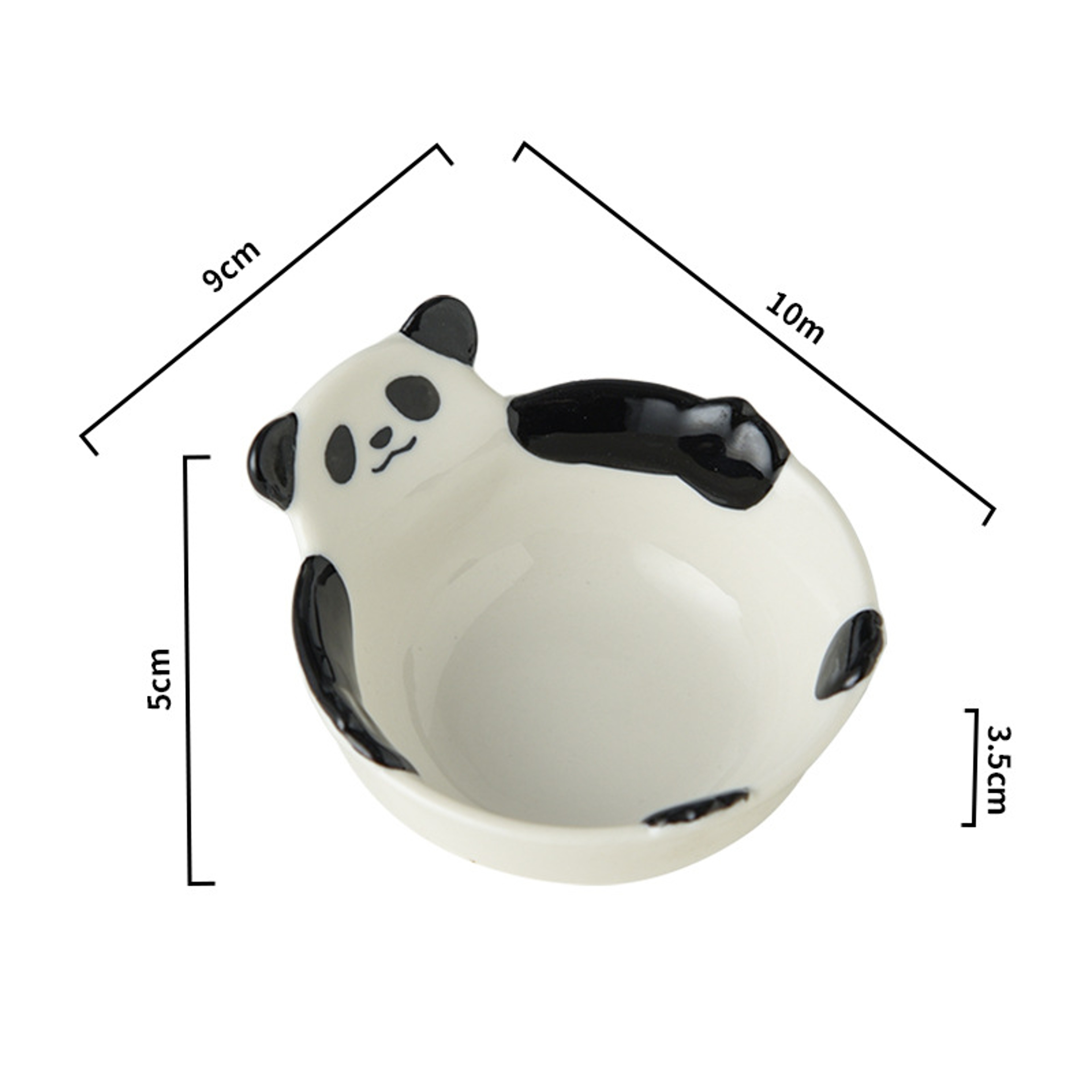Cute Panda Ceramic Dipping Dish Small Sauce Bowl for Dumplings Vinegar Hot Pot Seasoning – view 6