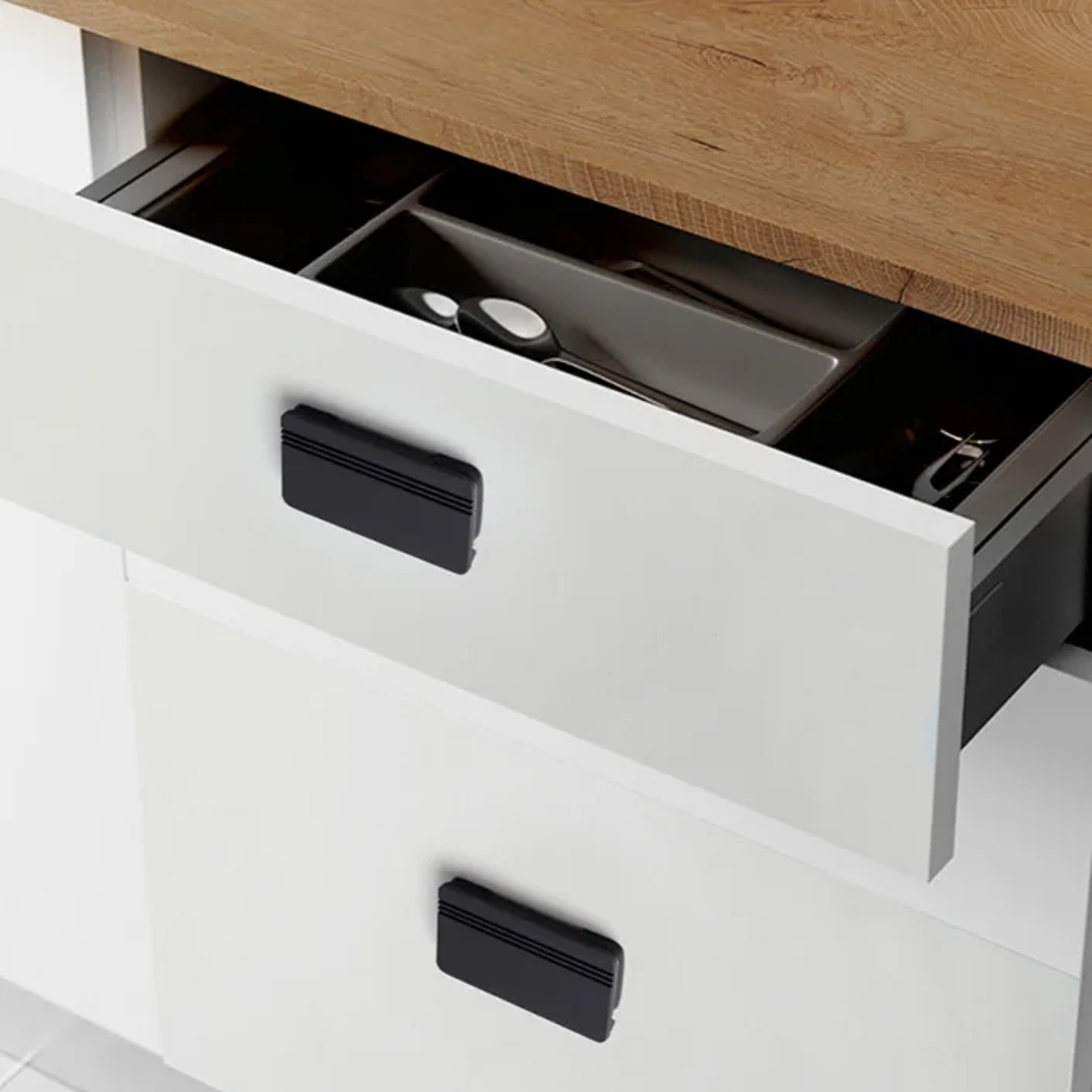 Invisible Concealed Cabinet Handle Black Folding Drawer Pull Furniture Hardware 1