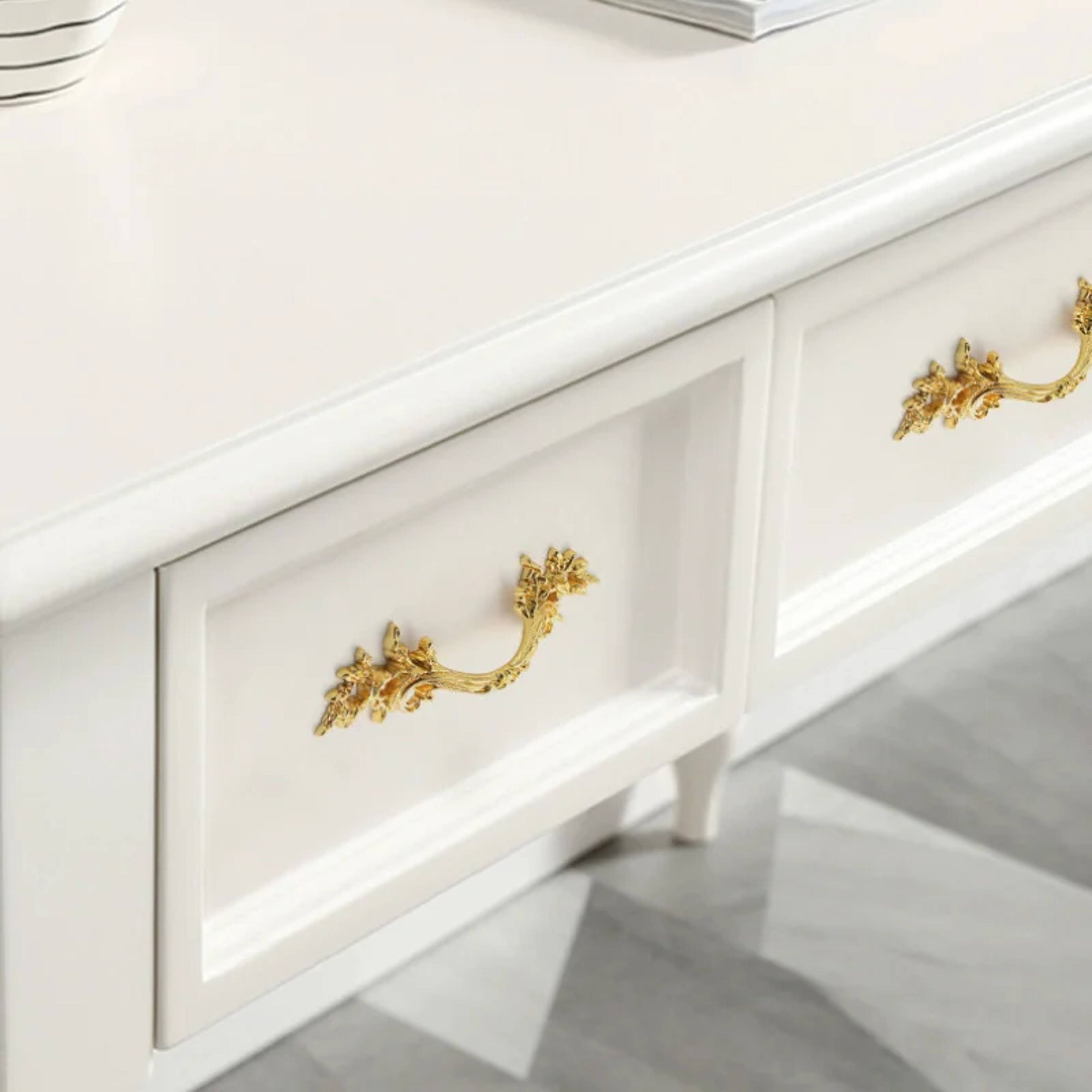 European Style Zinc Alloy Cabinet Door Handle Antique Gold Drawer Pull For Wardrobe And Furniture 1