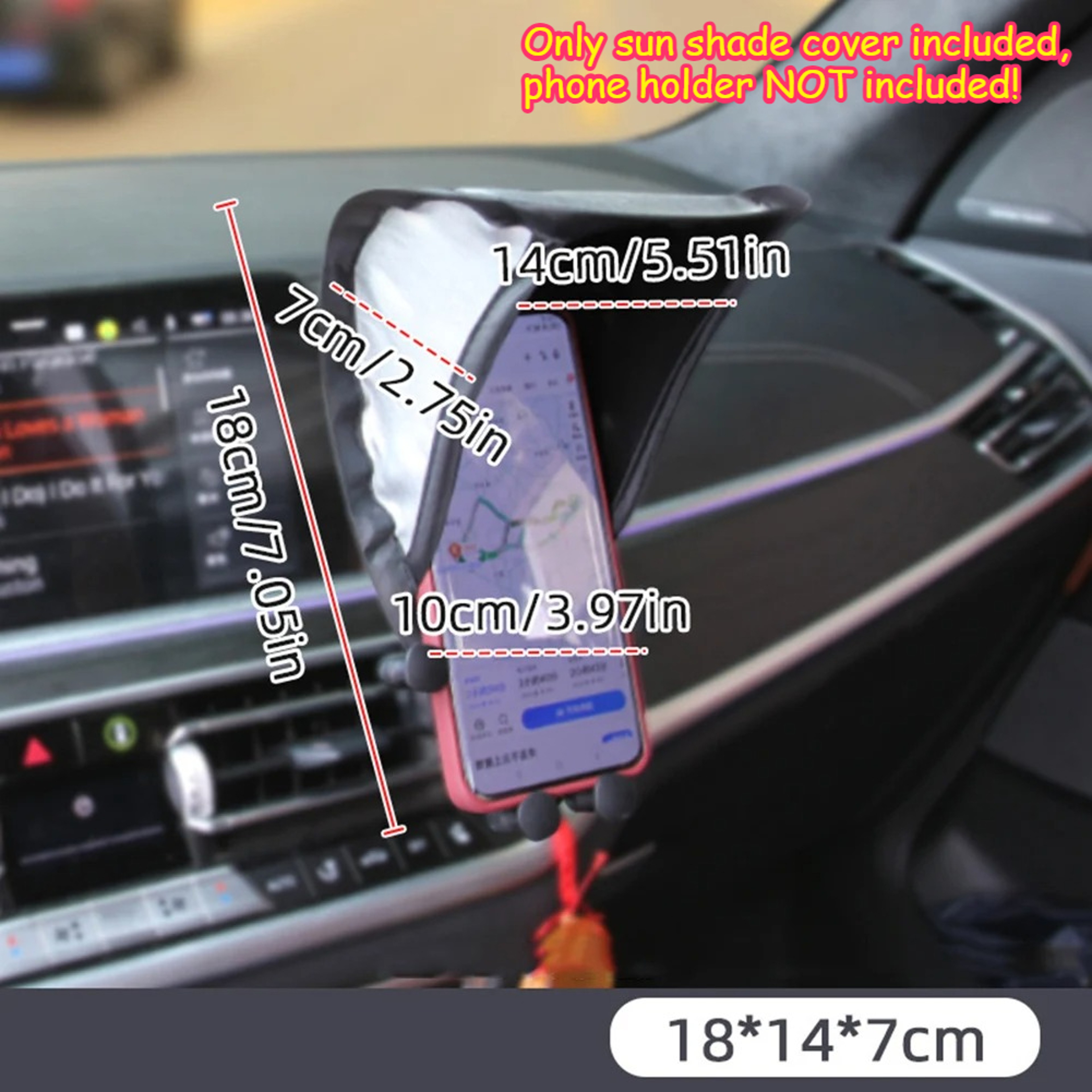 Portable Phone Sun Shade Cover for Car and Motorcycle Mounts Outdoor Navigation Protection – view 8