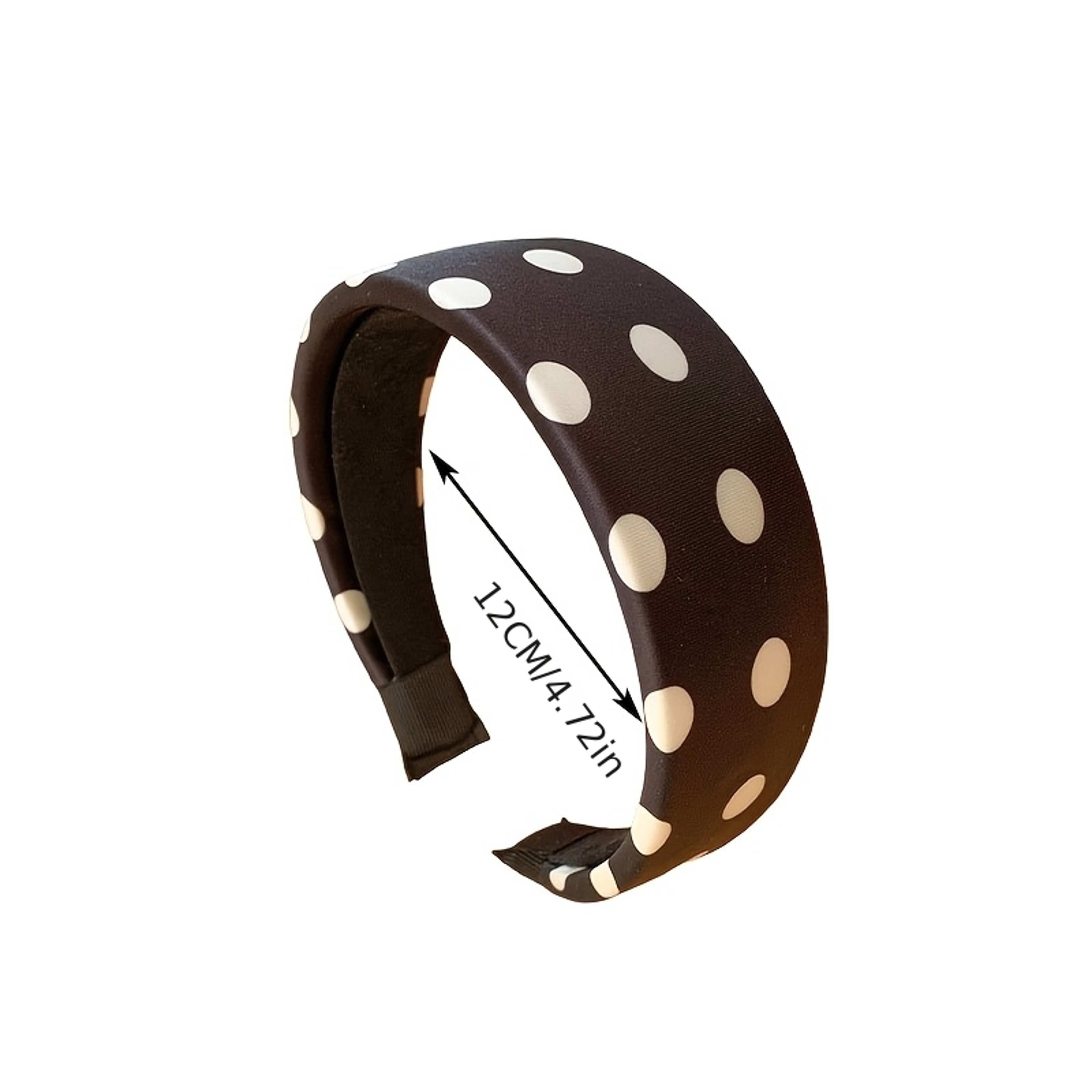 Black White Satin Hairband for Women Elegant Fabric Headband Fashion Hair Accessory – view 6