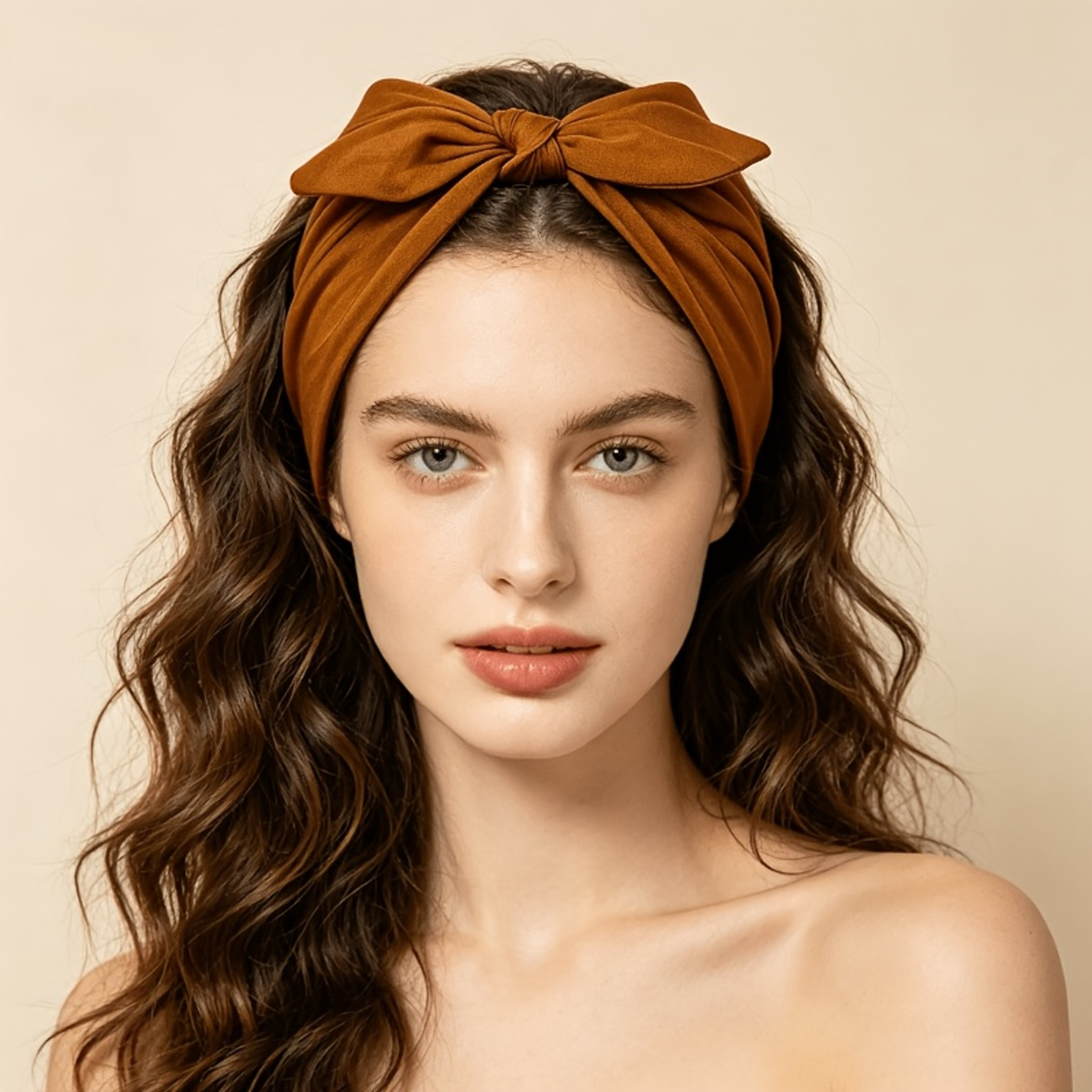 Bohemian Bow Headband For Women Soft Stretch Non Slip Hair Accessory 4