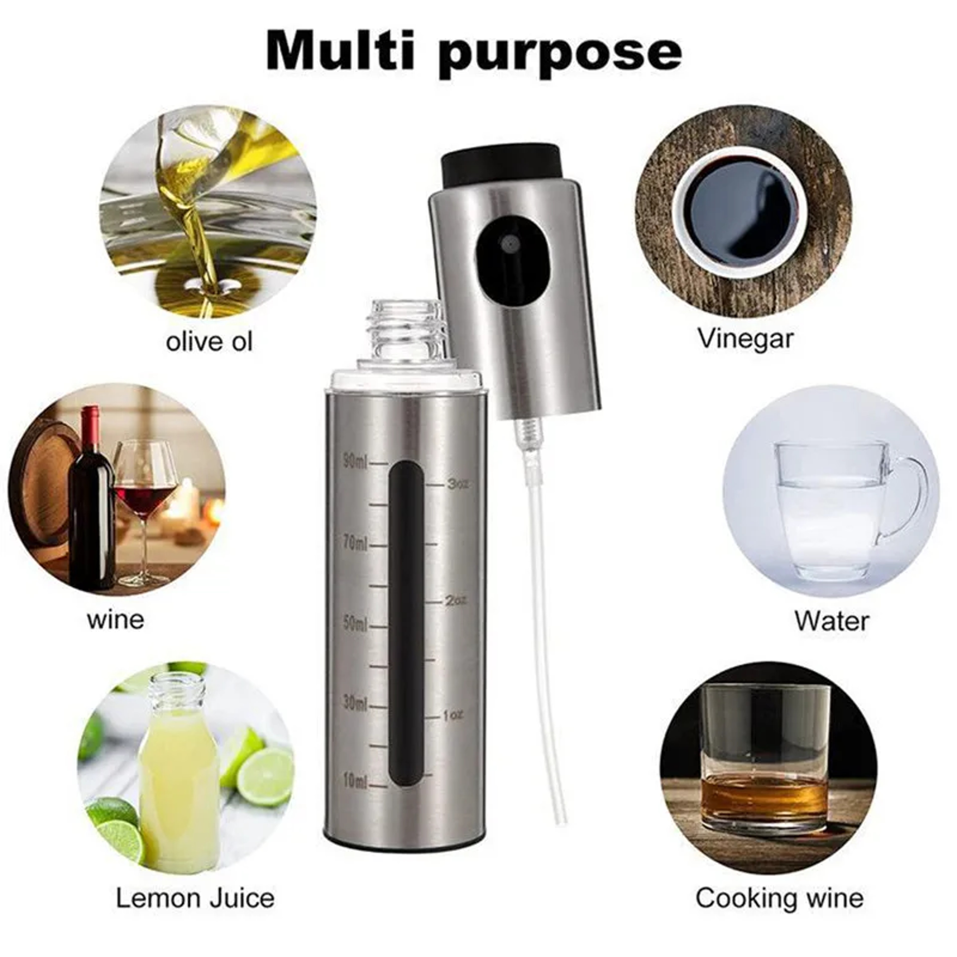 Stainless Steel Oil Spray Bottle for Cooking BBQ Baking and Seasoning – view 5