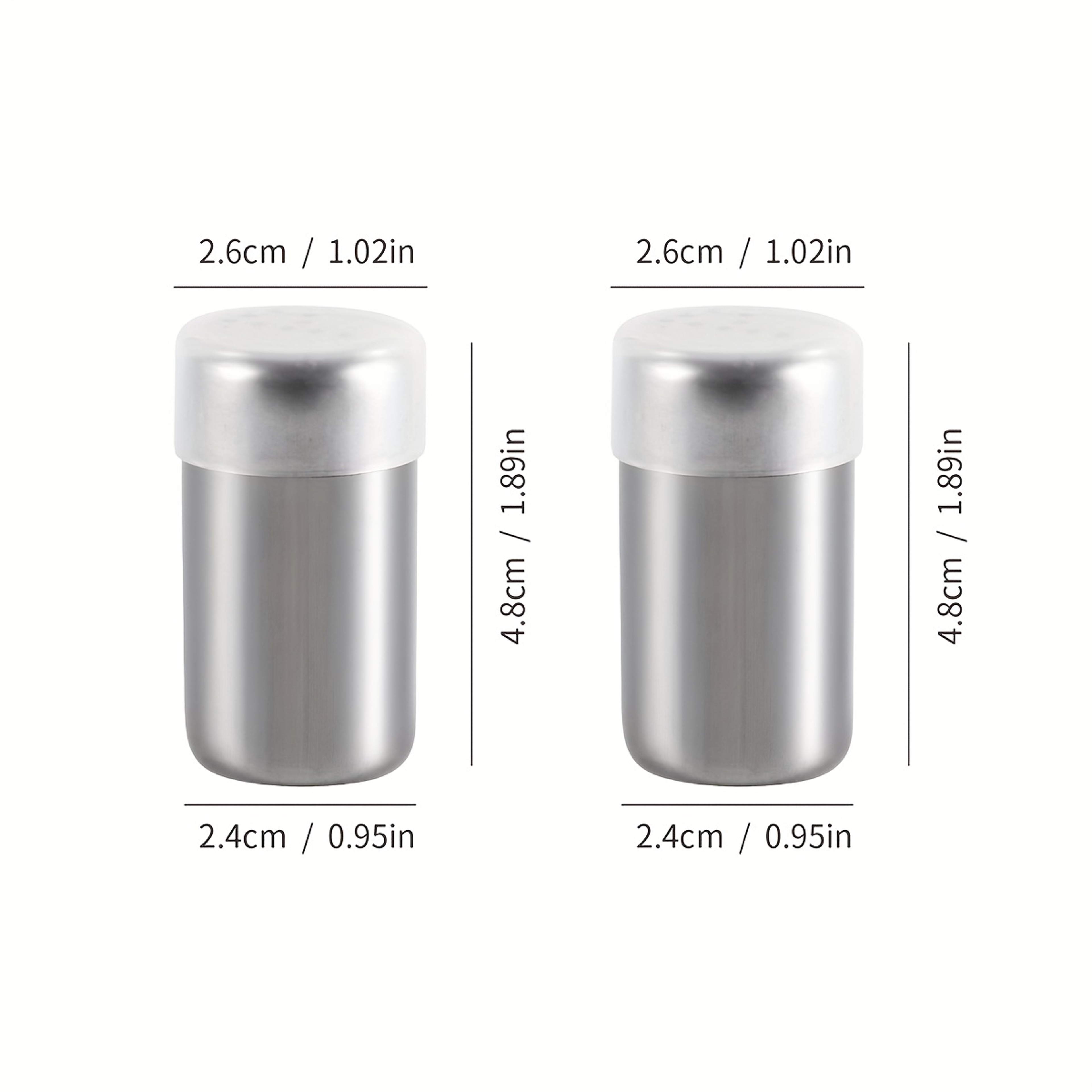 Portable Stainless Steel Mini Spice Jars Salt Pepper Shakers for Outdoor Cooking – view 4