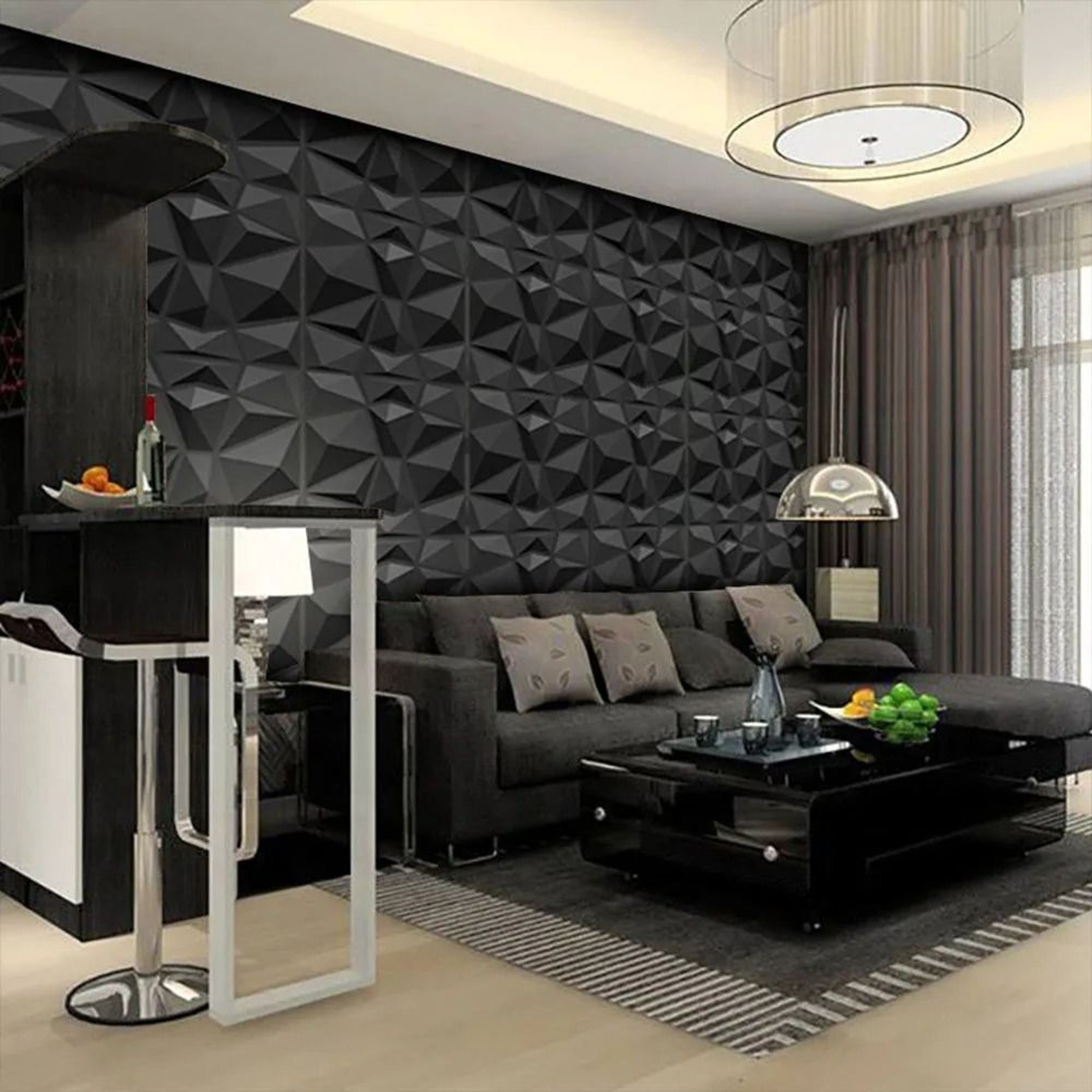 Diamond Design Wall Sticker Waterproof Peel And Stick Wall Panel Decor 1