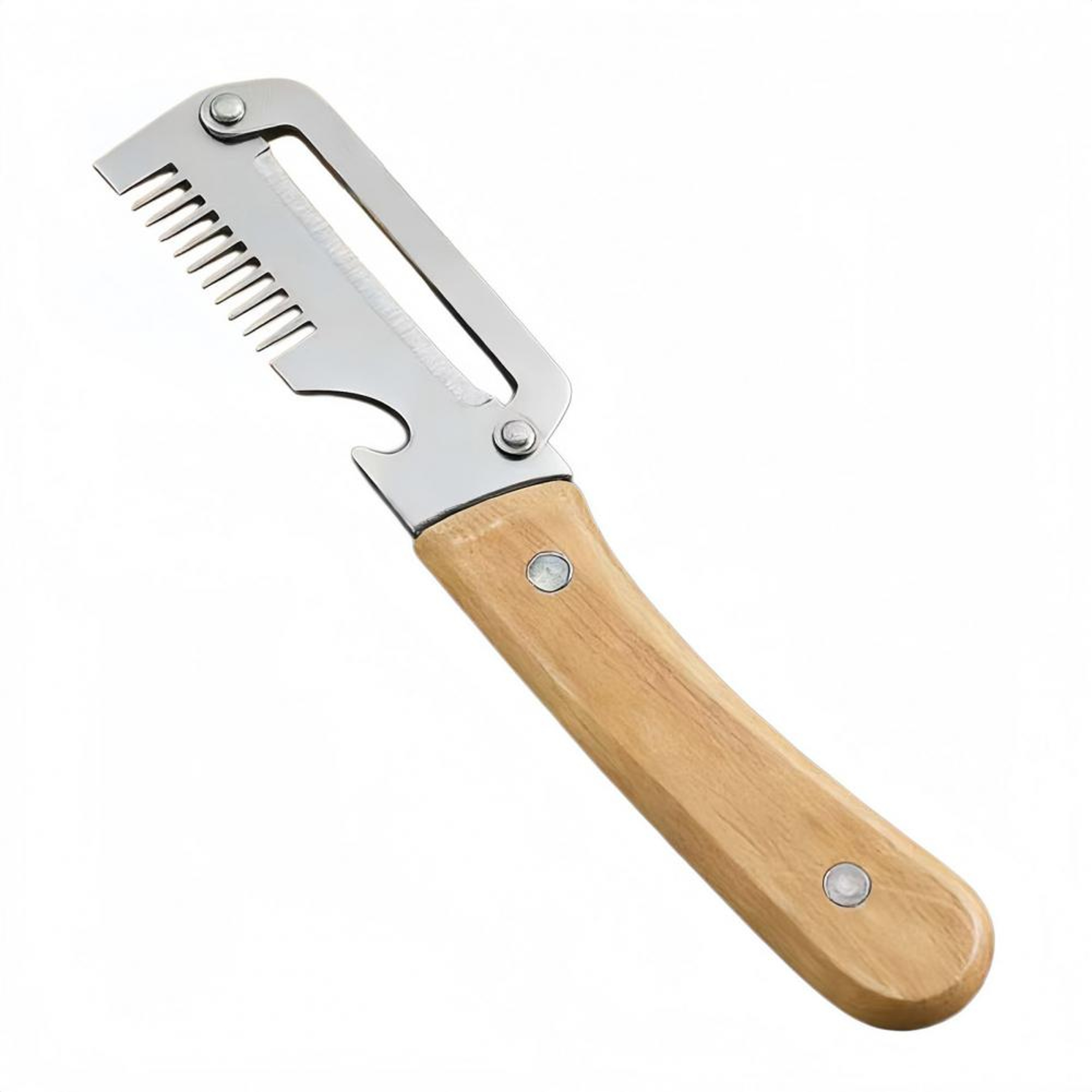 Stainless Steel Paring Knife And Vegetable Peeler With Wooden Handle 4