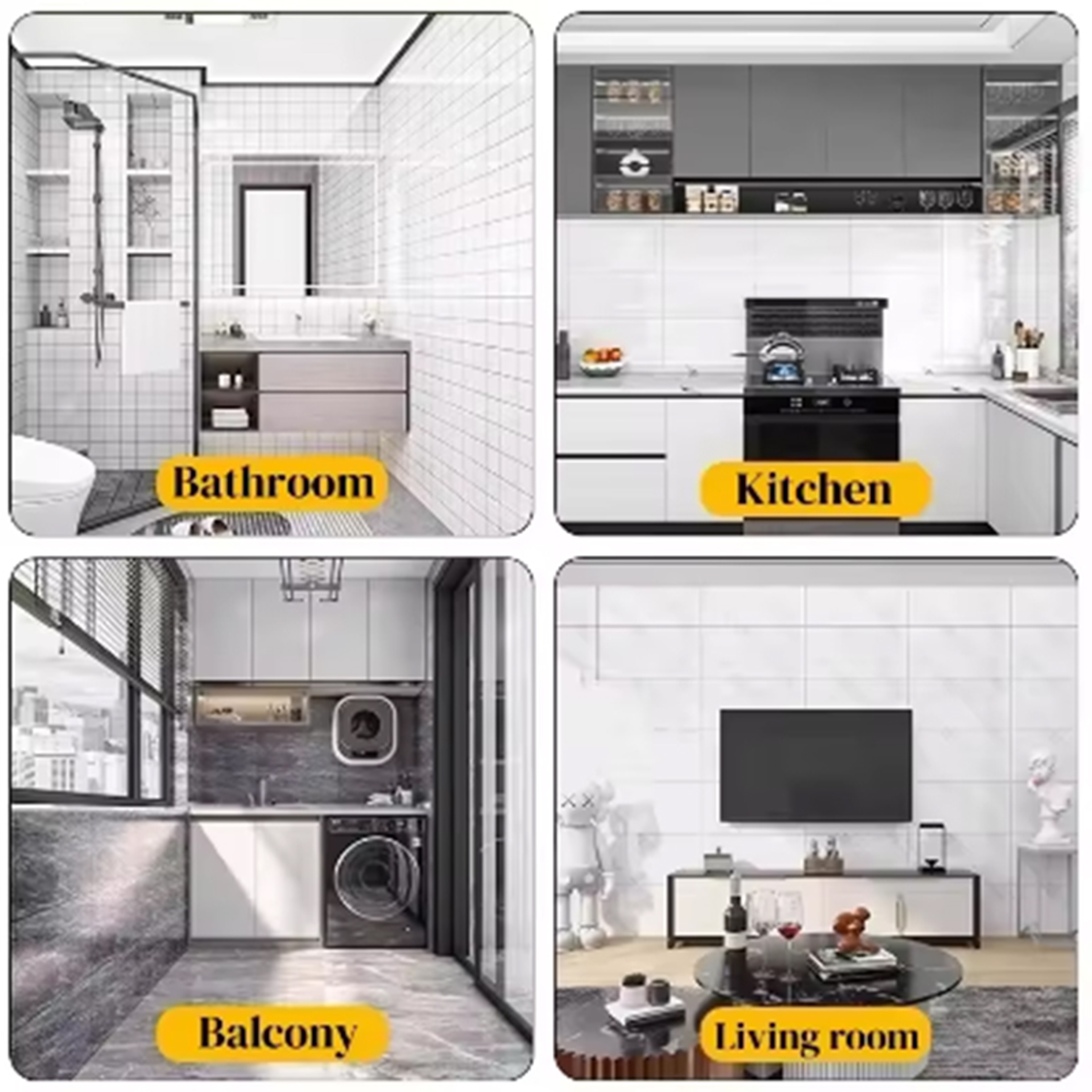 Marble Foam Wallpaper Self Adhesive Waterproof Wall Sticker For Bedroom And Bathroom Decor 5