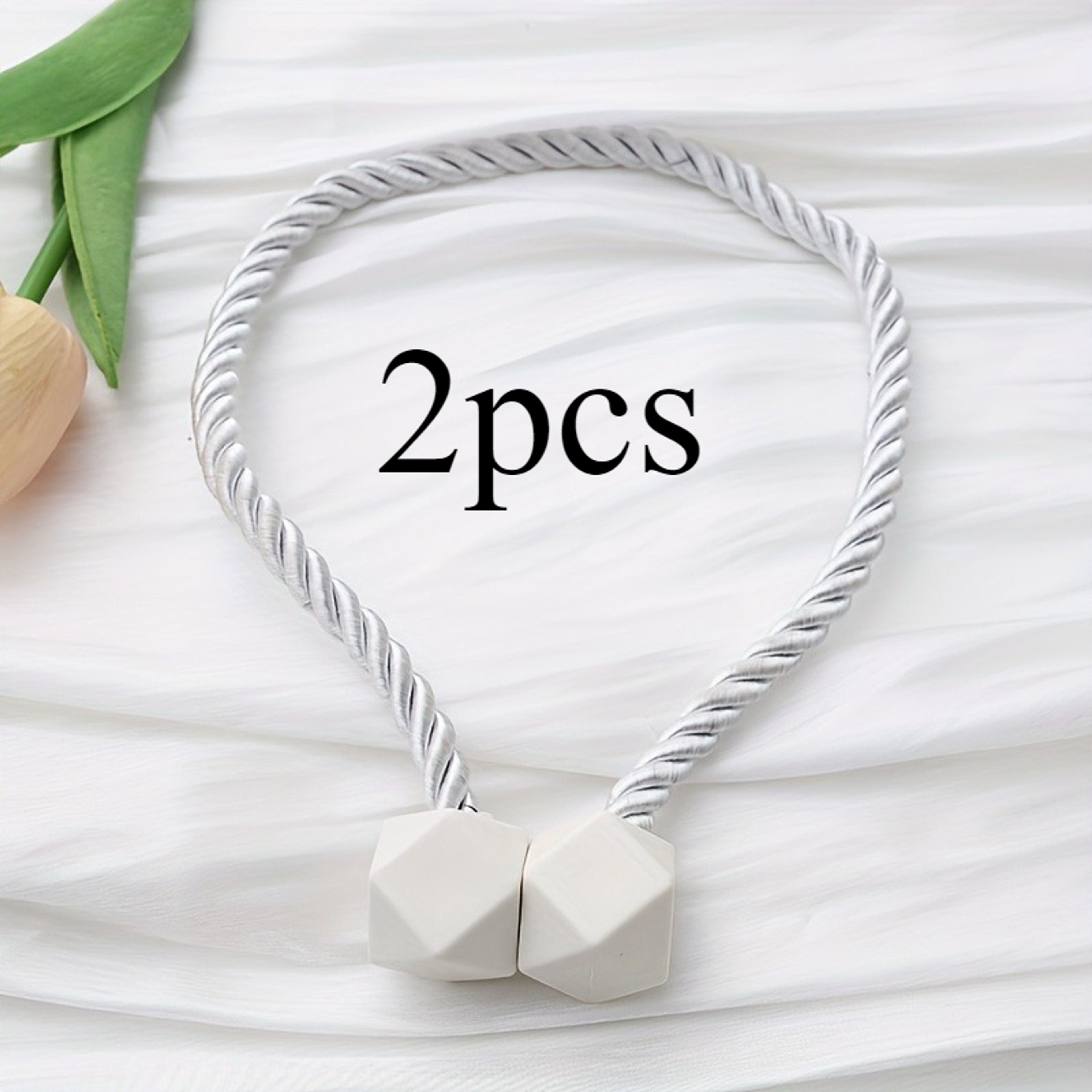 Magnetic Curtain Tiebacks No Drill Drapery Holdbacks With Stylish Twine Loop 6