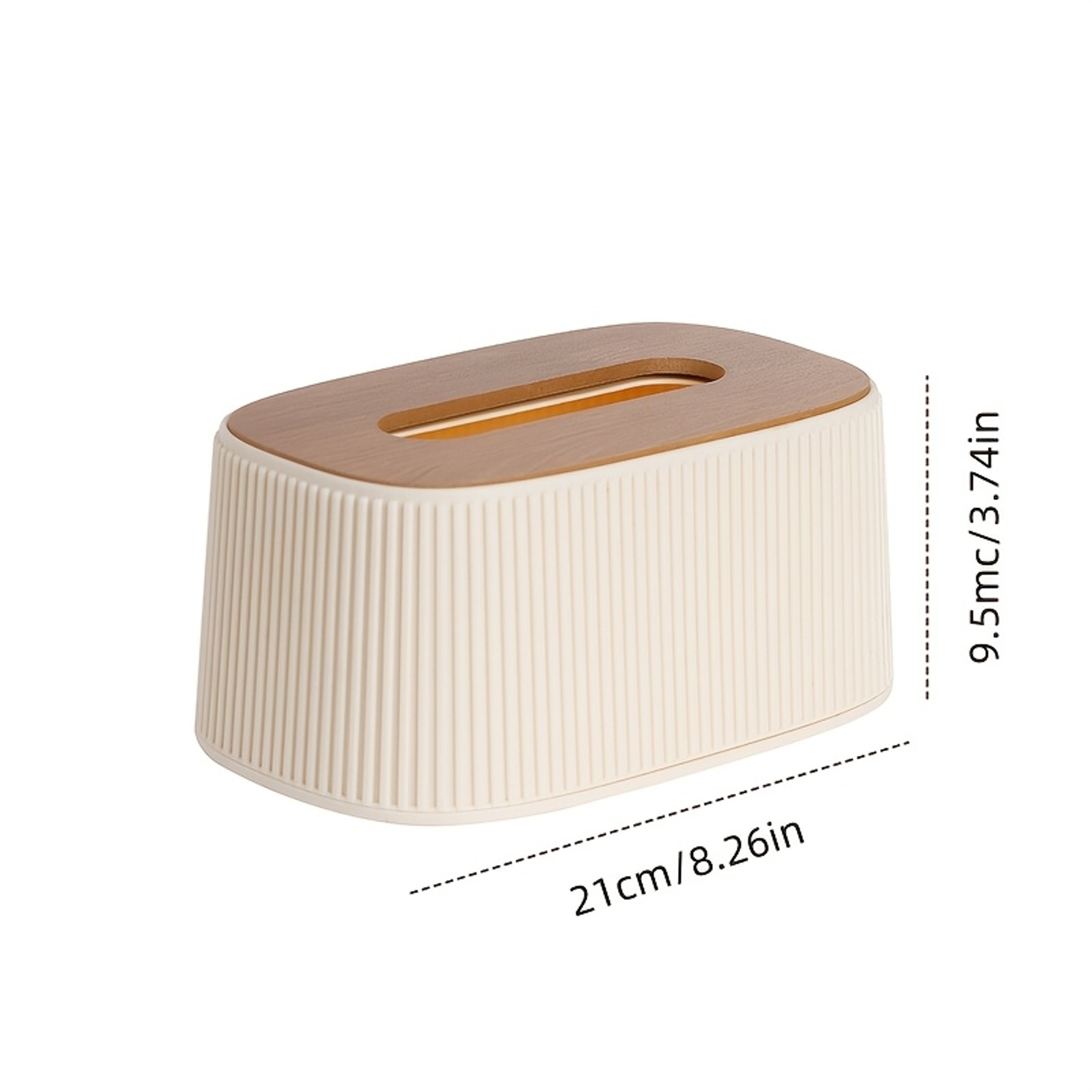 Auto Lift Spring Tissue Dispenser With Wooden Lid Stylish Cream Tissue Box Cover For Home Decor 3