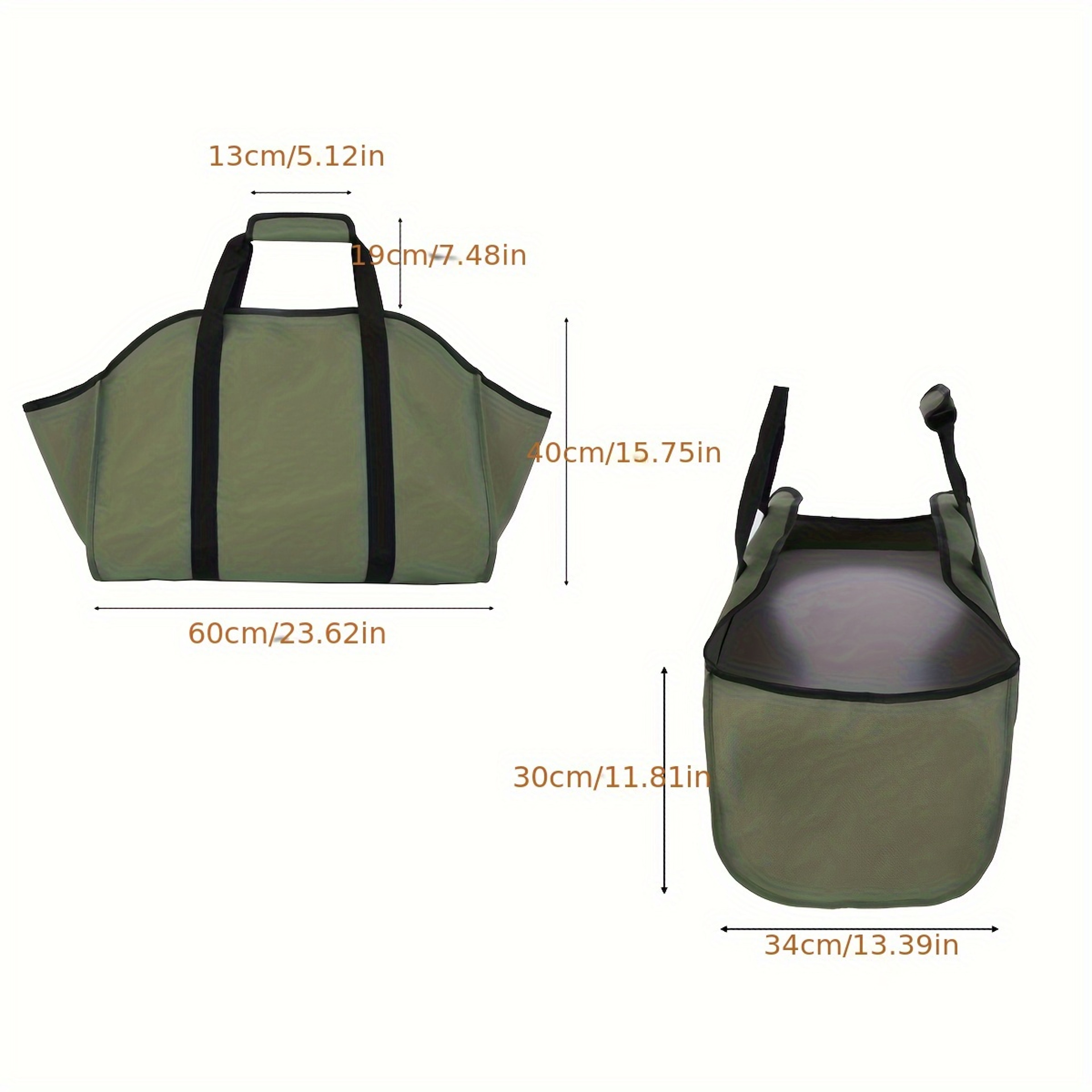Heavy Duty Firewood Carrier Bag Large Capacity Log Tote with Sturdy Handles – view 6