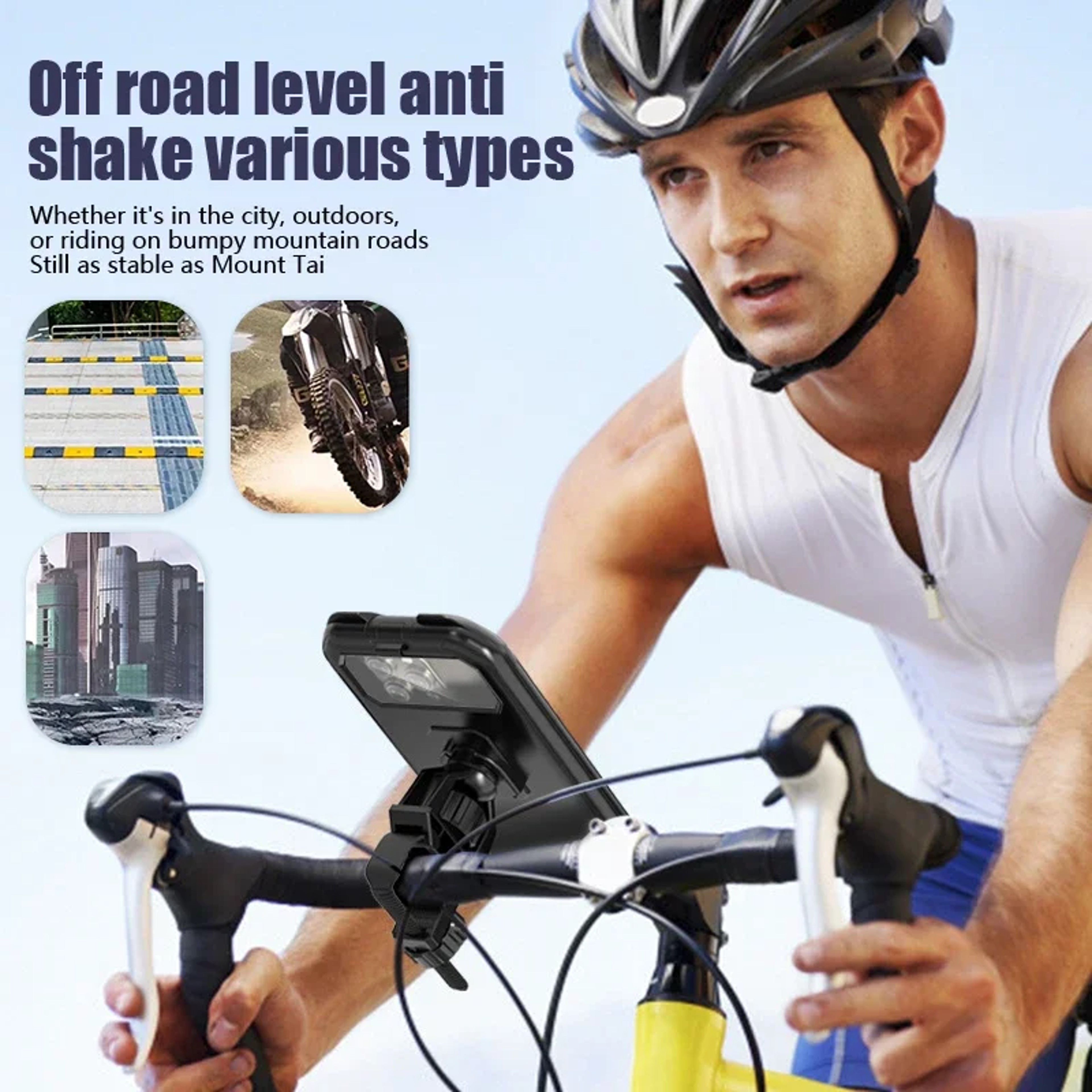 Waterproof Motorcycle Phone Holder Rotating GPS Mount for Bike and Scooter – view 3