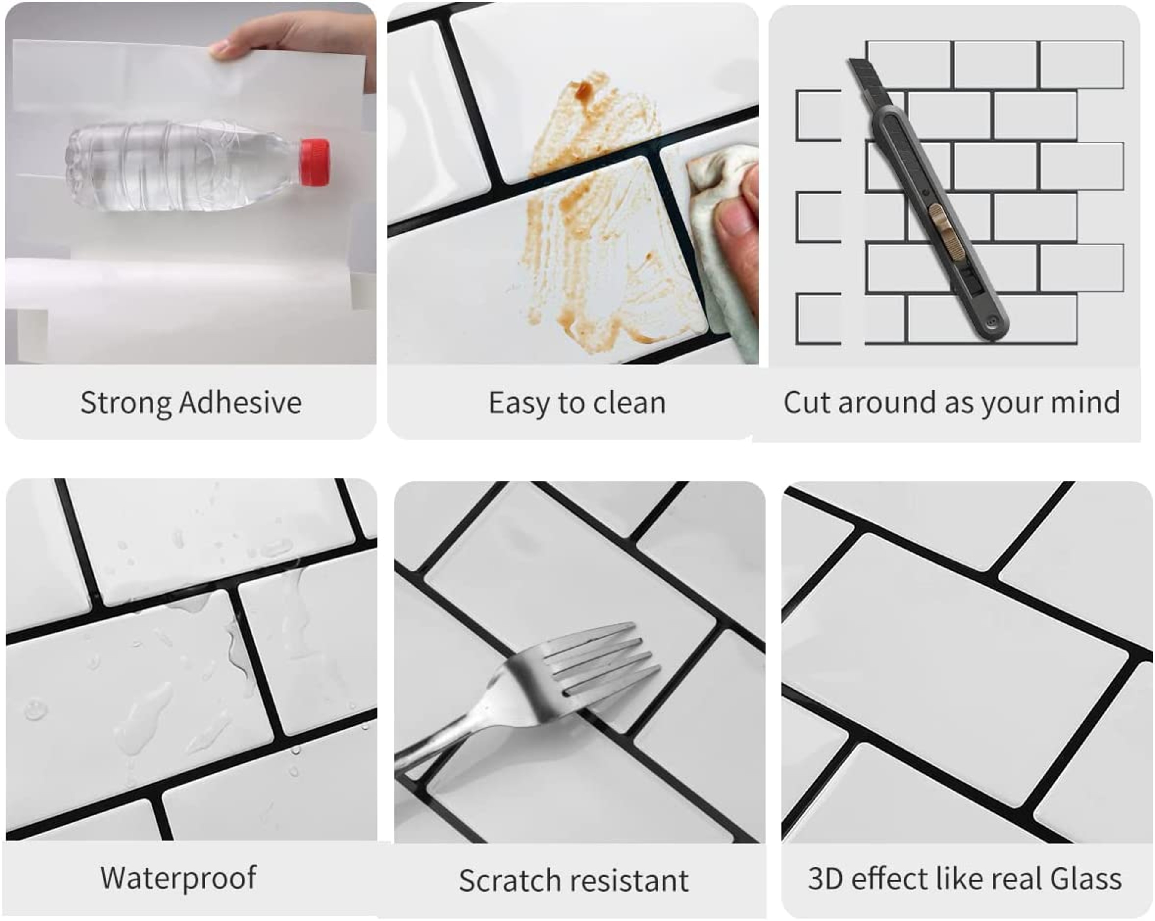 Brick Peel And Stick Wallpaper Subway Tile Wall Decals For Kitchen Bathroom Decor 2