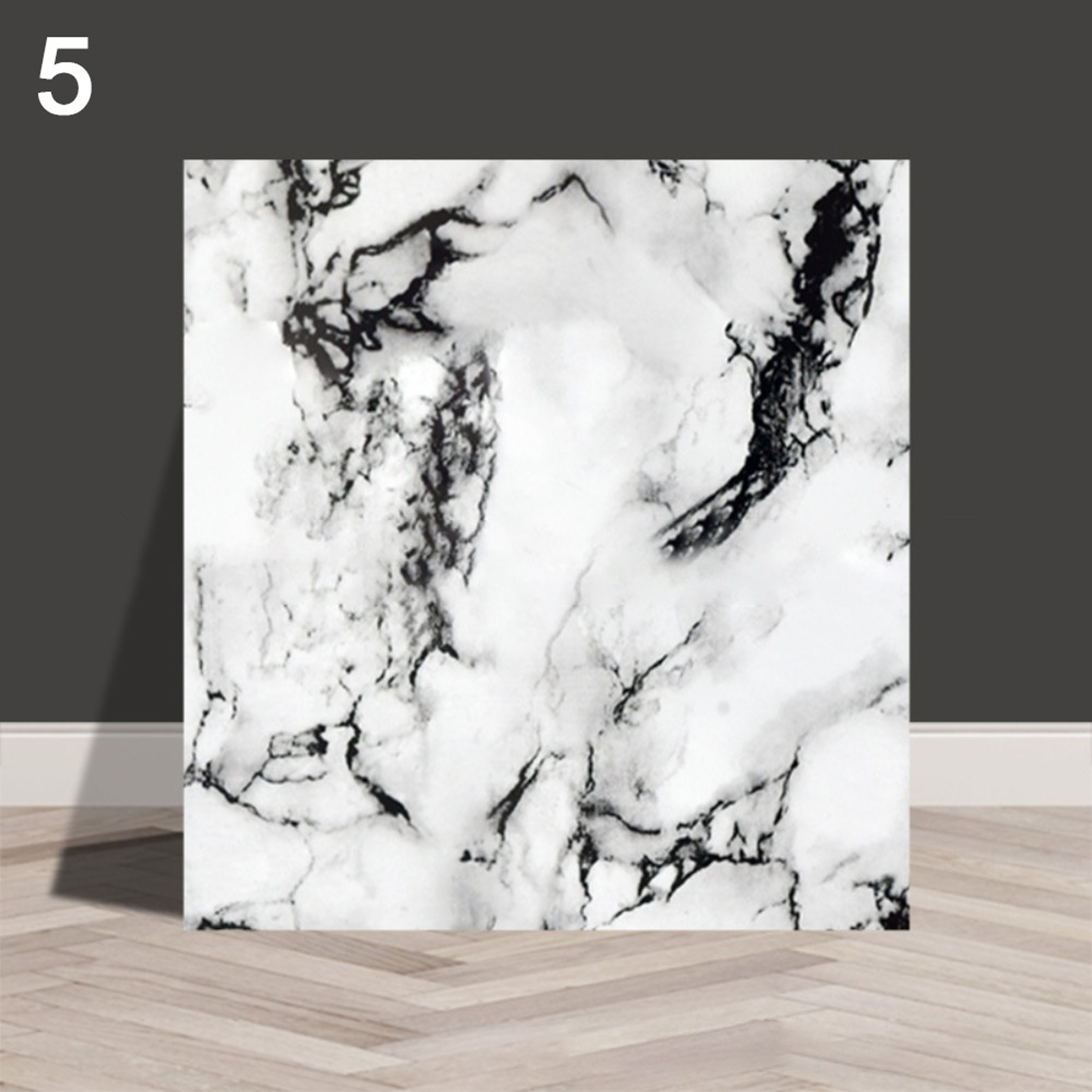 Wall Tiles Peel And Stick Marble Pattern Waterproof DIY Home Decor Stickers 8