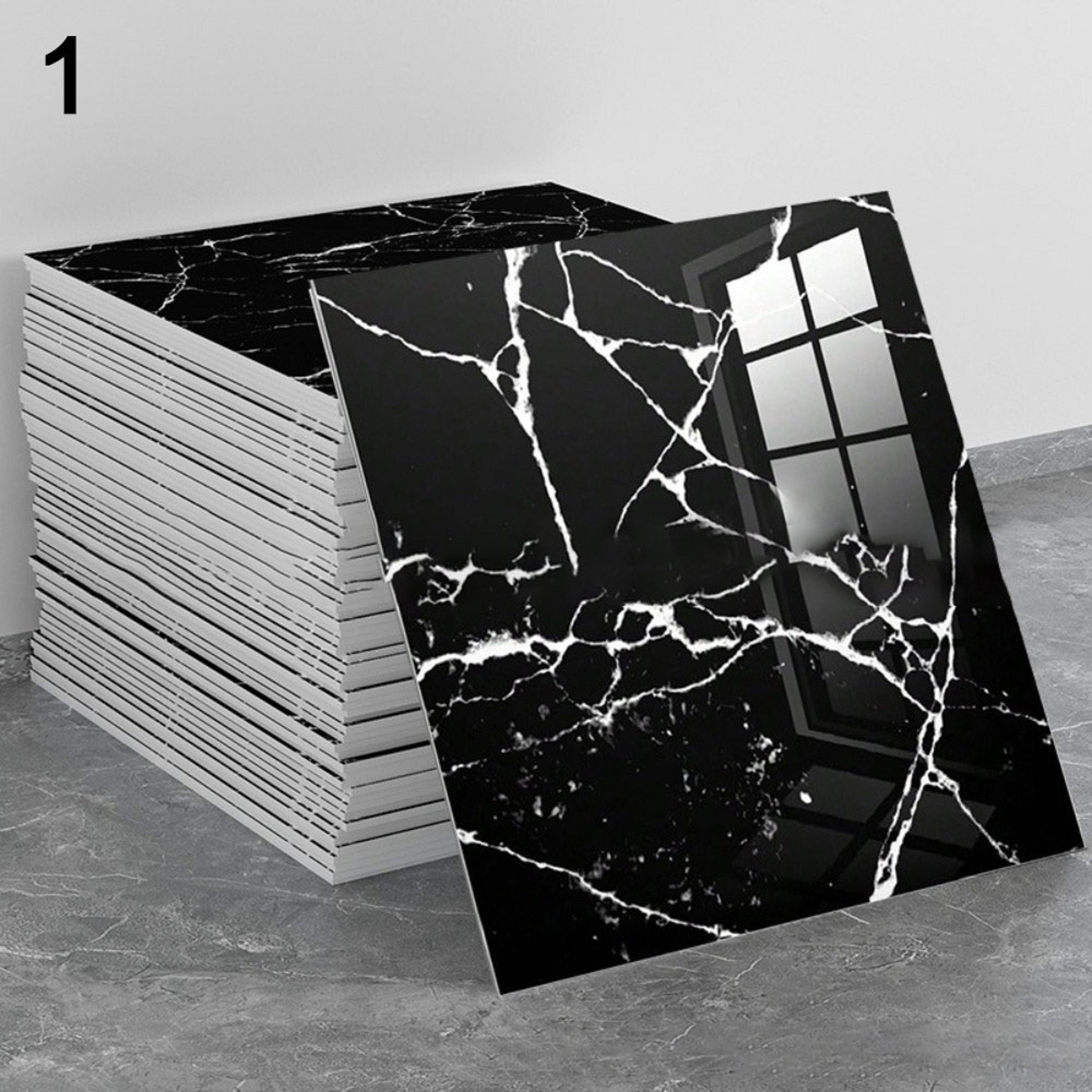 Wall Tiles Peel And Stick Marble Pattern Waterproof DIY Home Decor Stickers 9