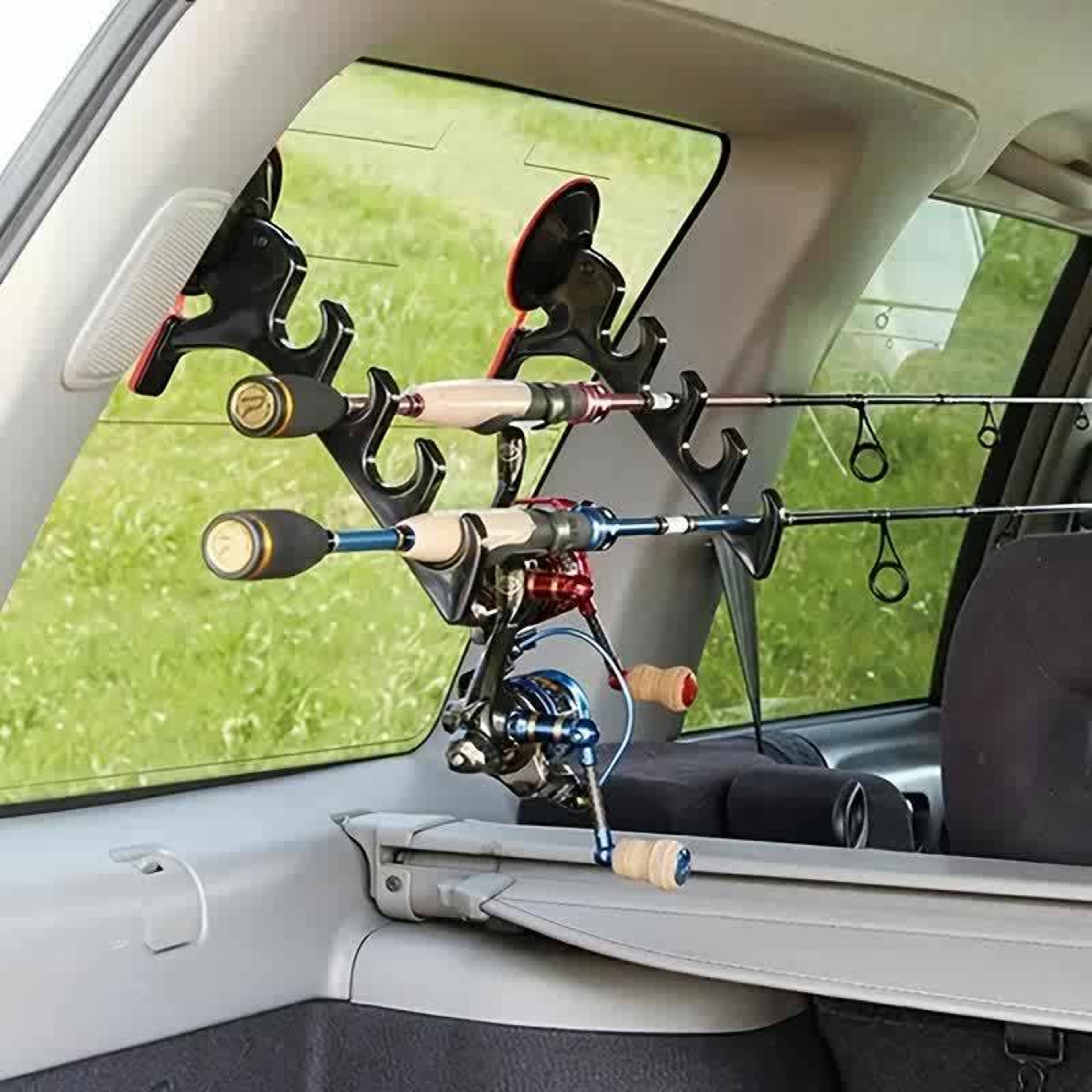Car Mounted Fishing Rod Holder Suction Cup Rack For Easy Rod Storage 3