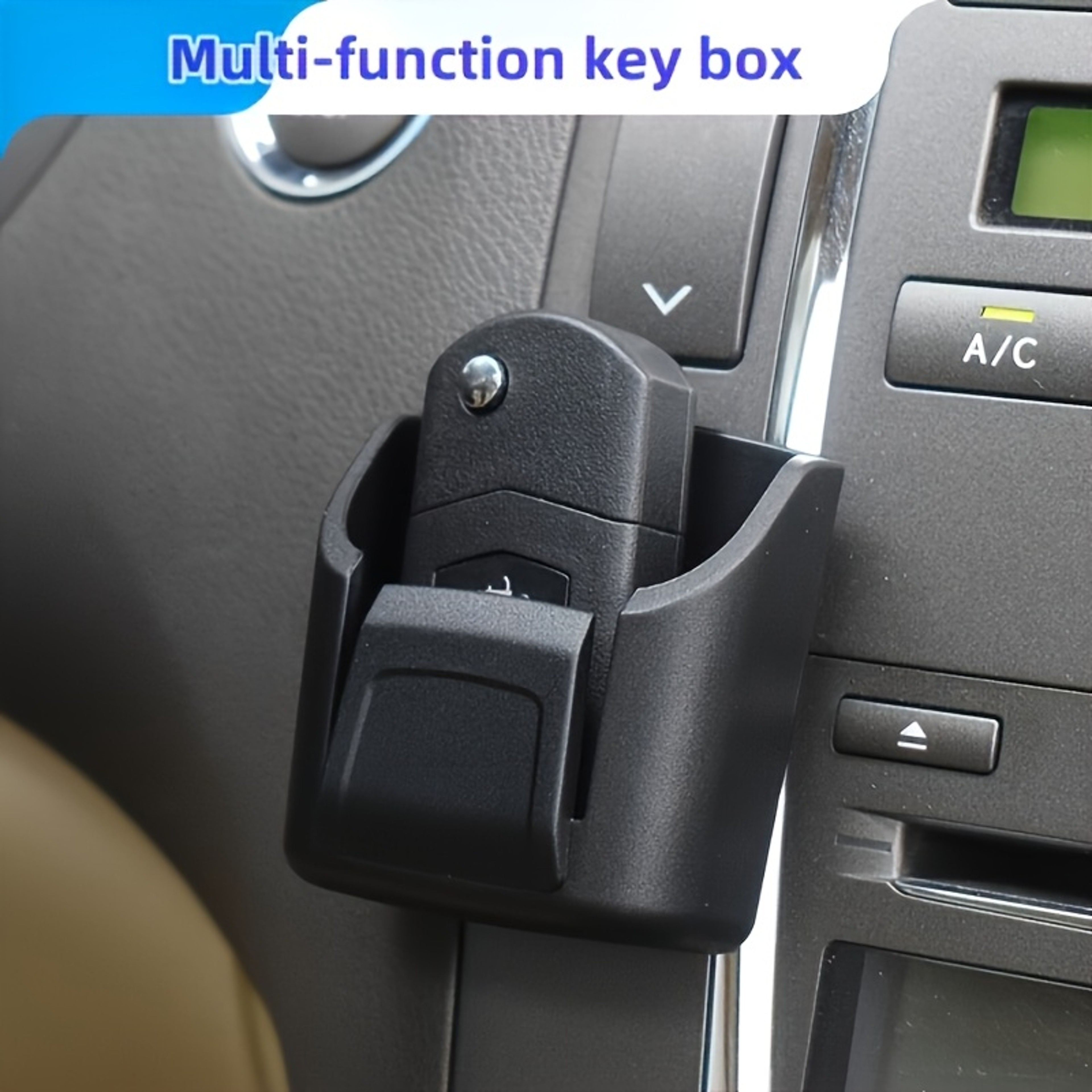 Car Key Organizer Box with Card Storage Dashboard Remote Control Holder for Easy Access – view 2