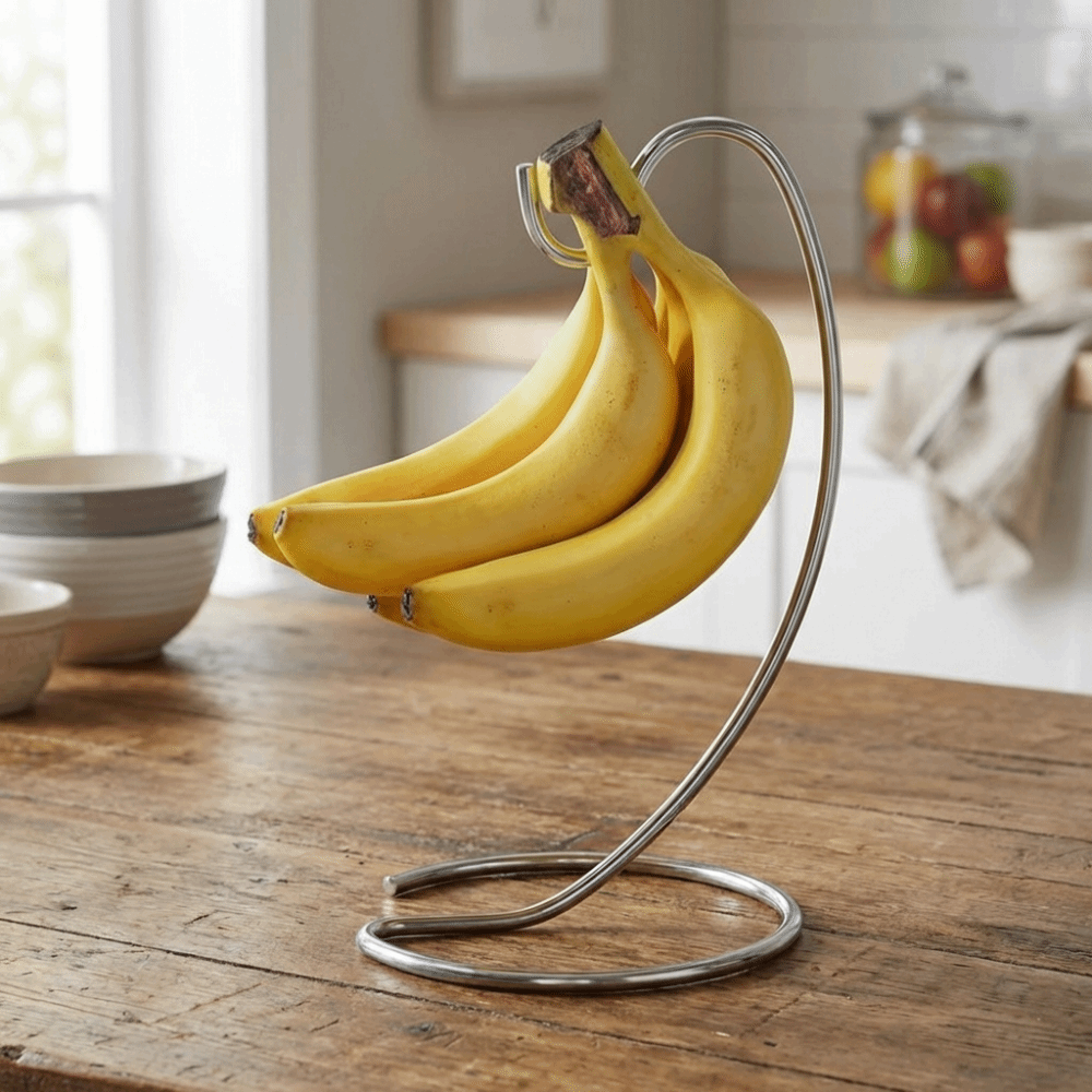 FreshLift Metal Banana Hanger Stand For Countertop Fruit Storage 1