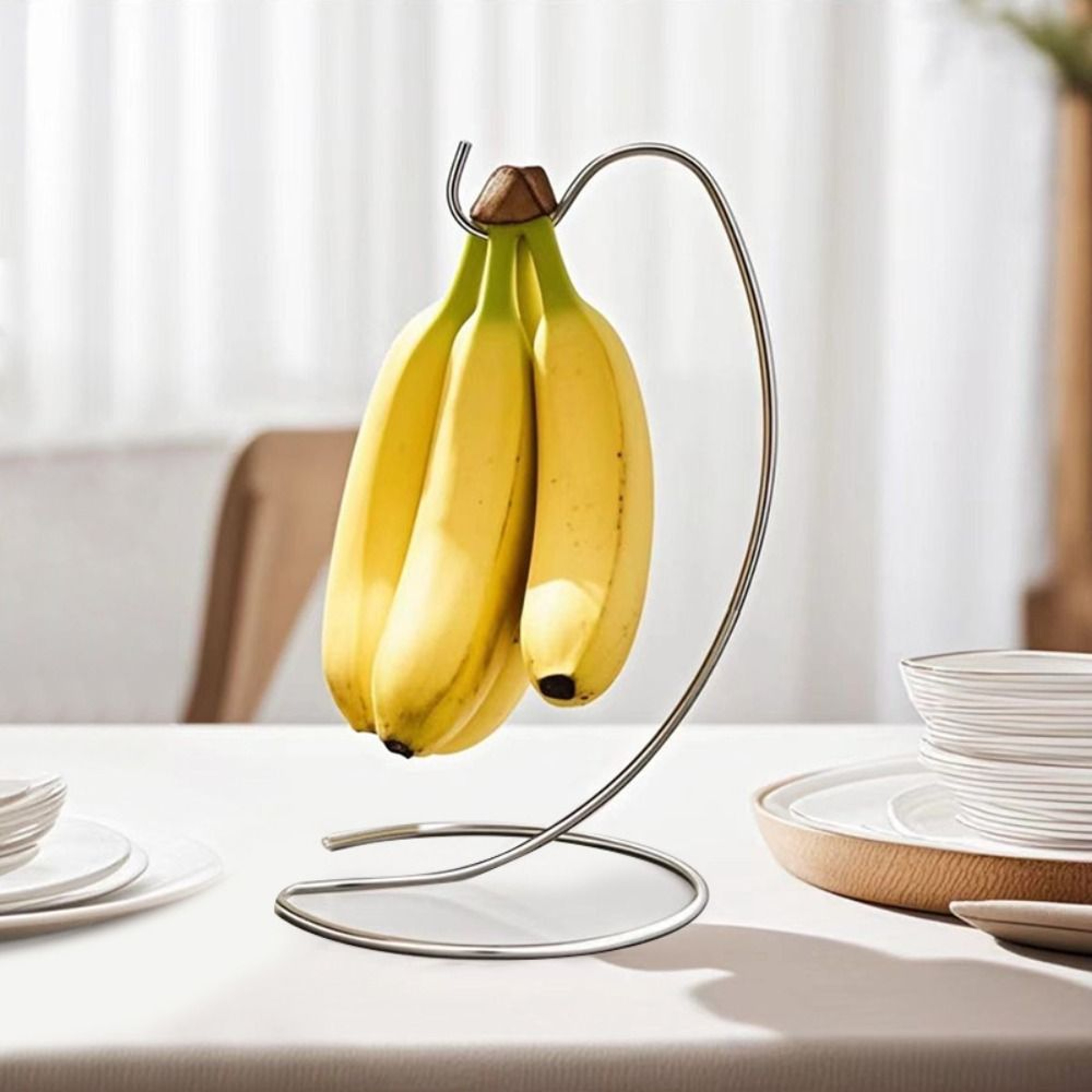 FreshLift Metal Banana Hanger Stand For Countertop Fruit Storage 2