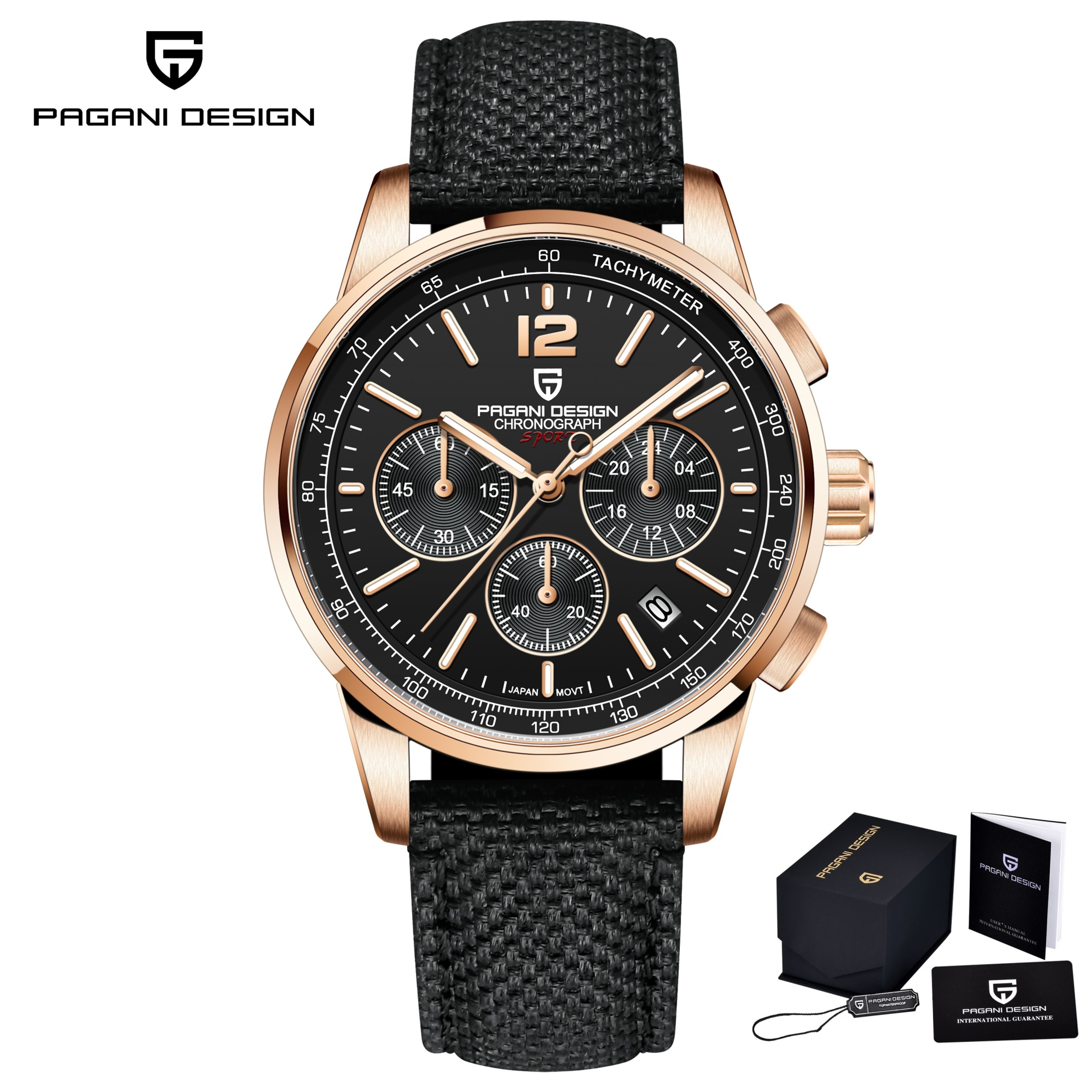 Mens Quartz Chronograph Watch with Sapphire Glass and Water Resistance – view 9